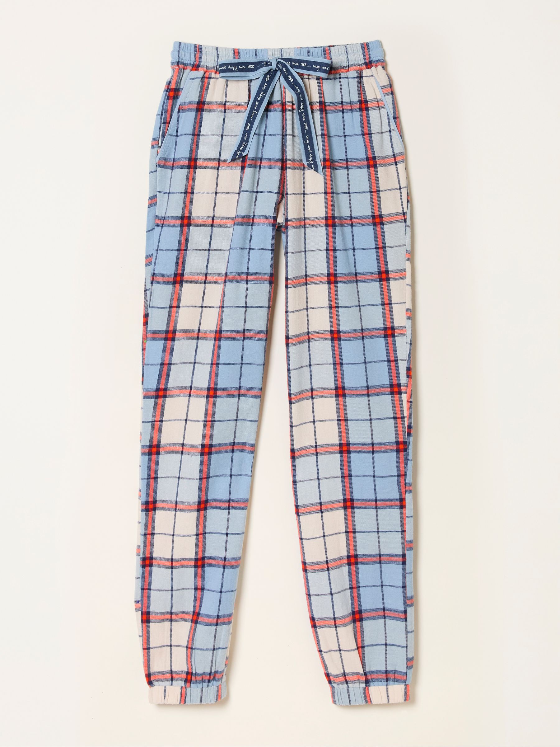 Cora Blue Check Pyjama Bottom - Image 6 of 6