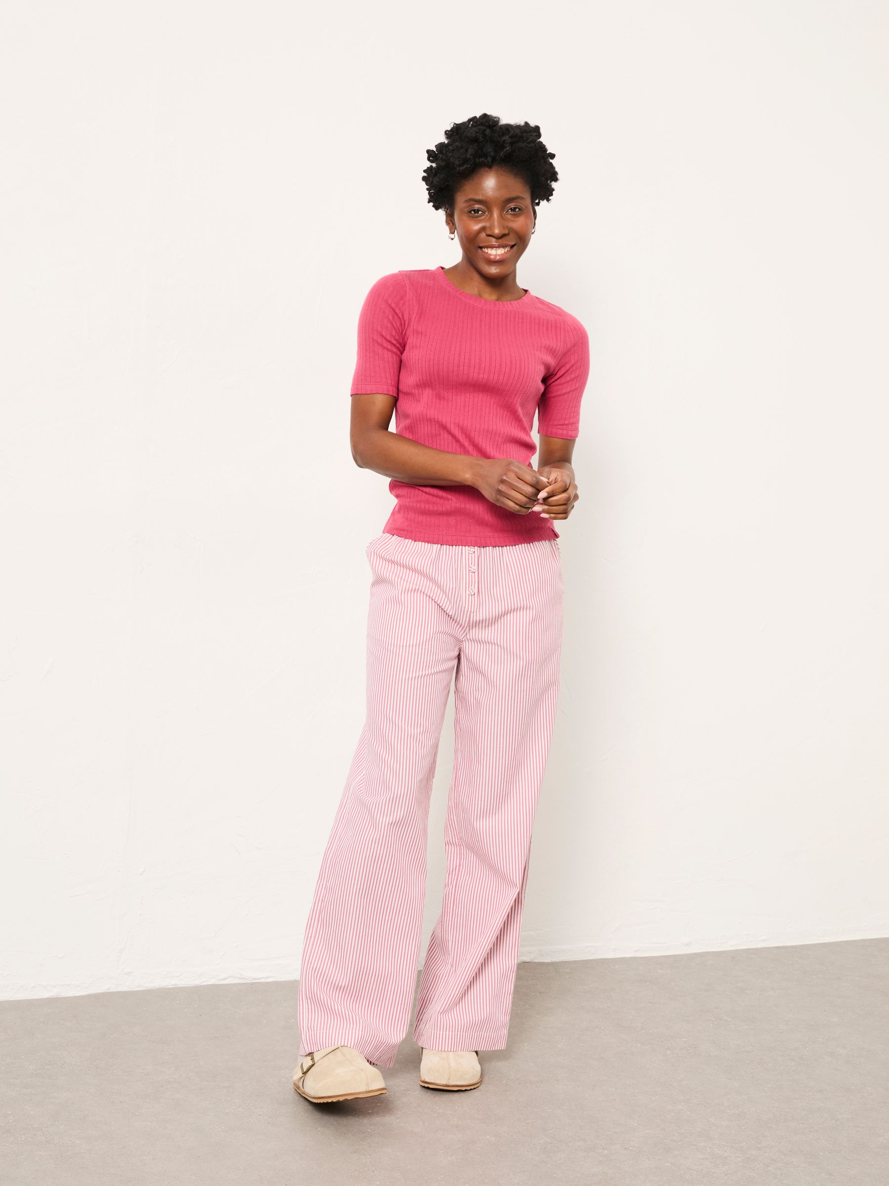 Lola Pink Stripe Boyfriend Pyjama Bottom - Image 1 of 6