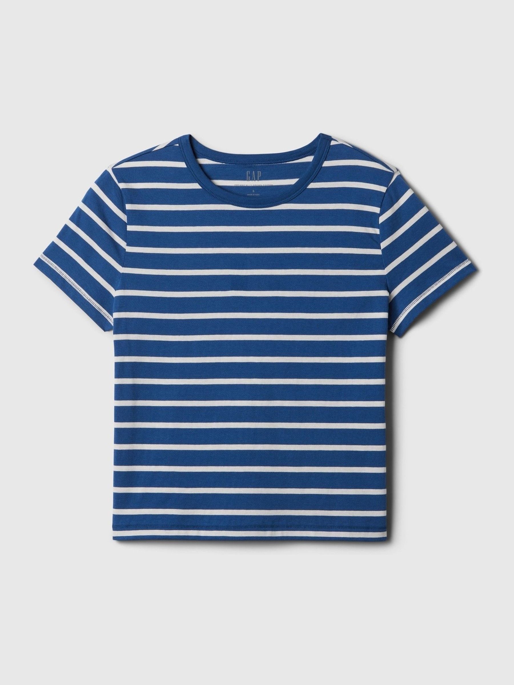 Dark Blue Organic Cotton Vintage Short Sleeve T-Shirt - Image 7 of 7
