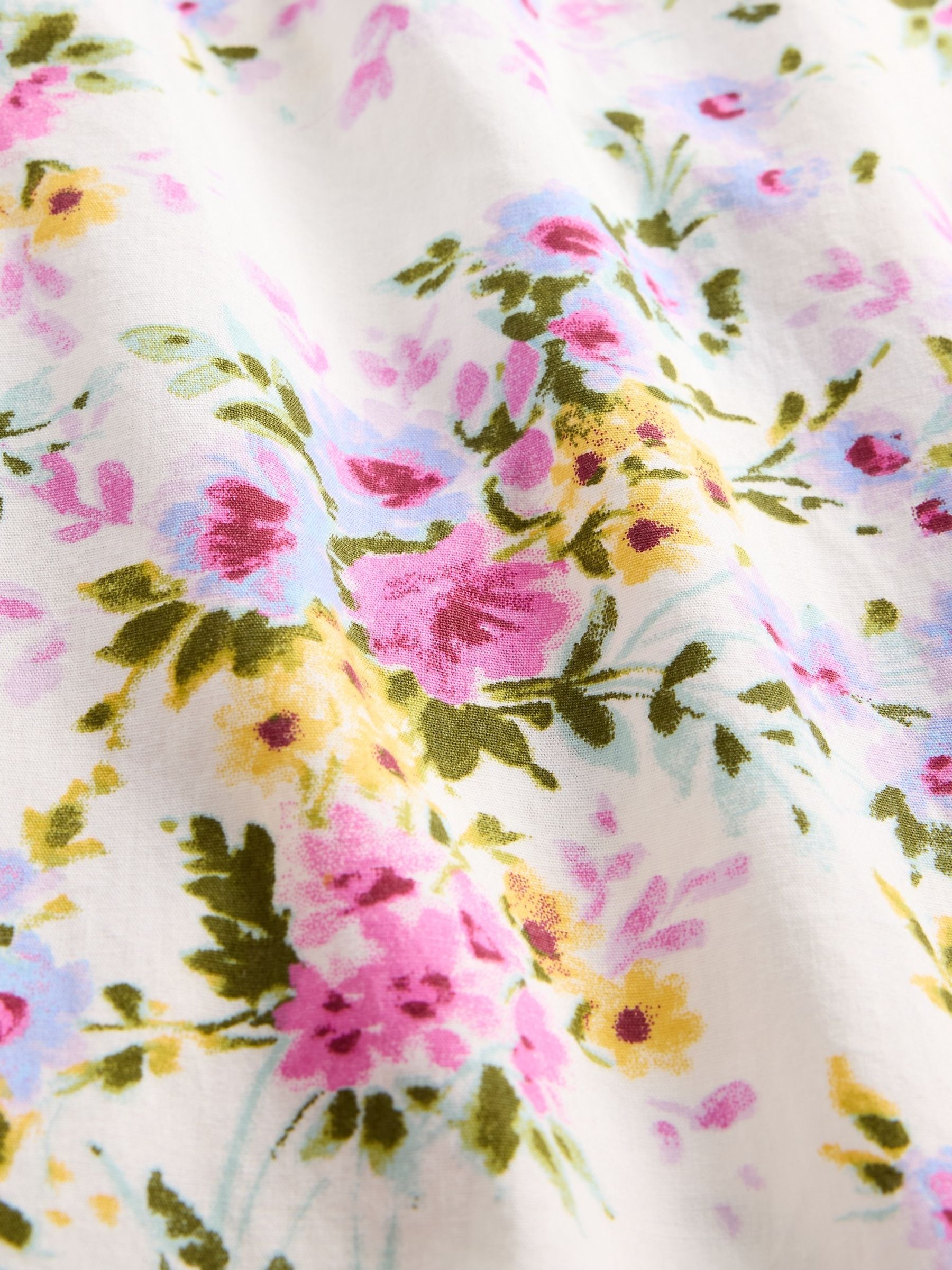 White/Pink Floral Poplin Pyjamas Trousers - Image 5 of 5