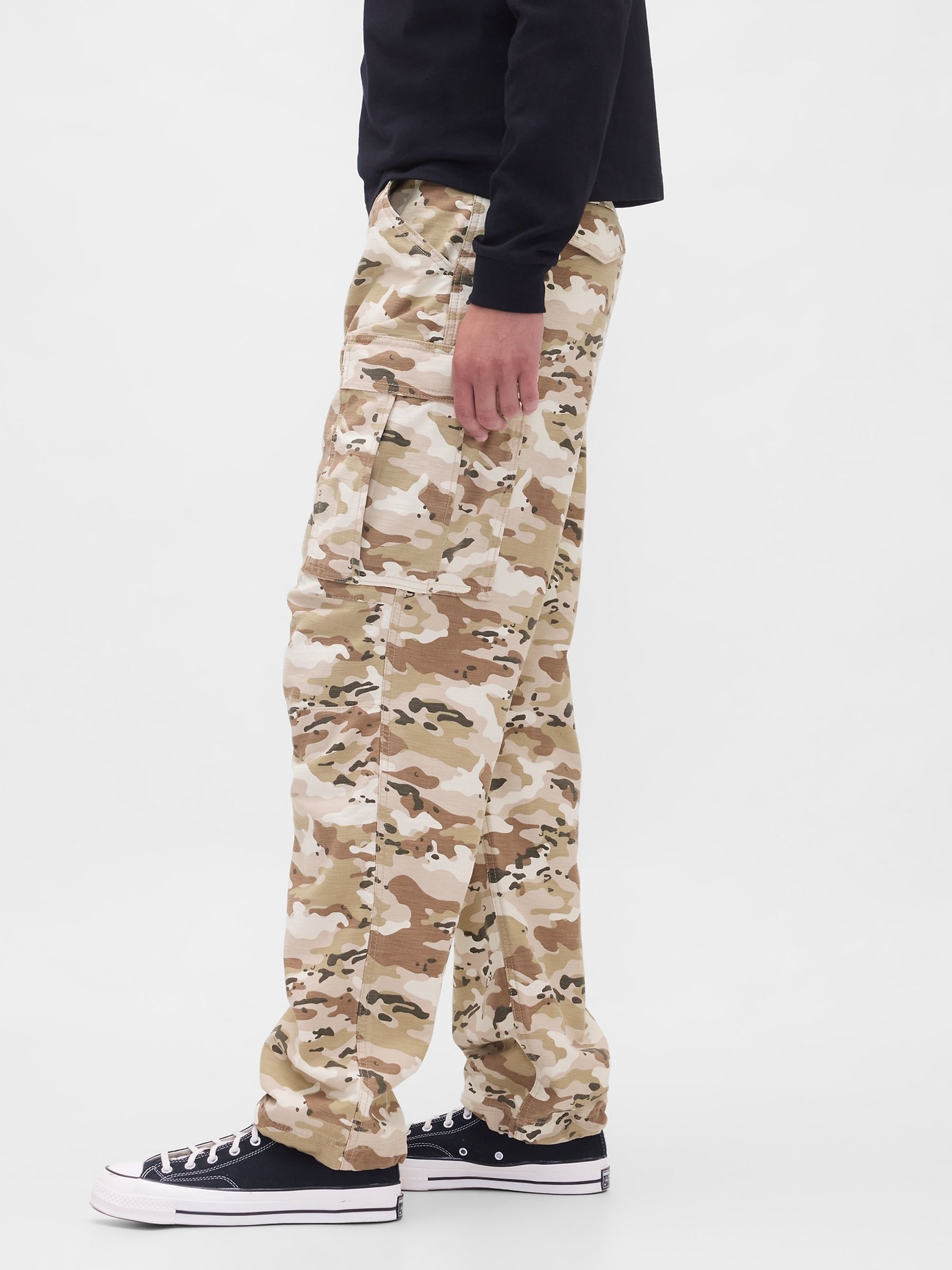 Brown Relaxed Cargo Trousers - Image 3 of 5