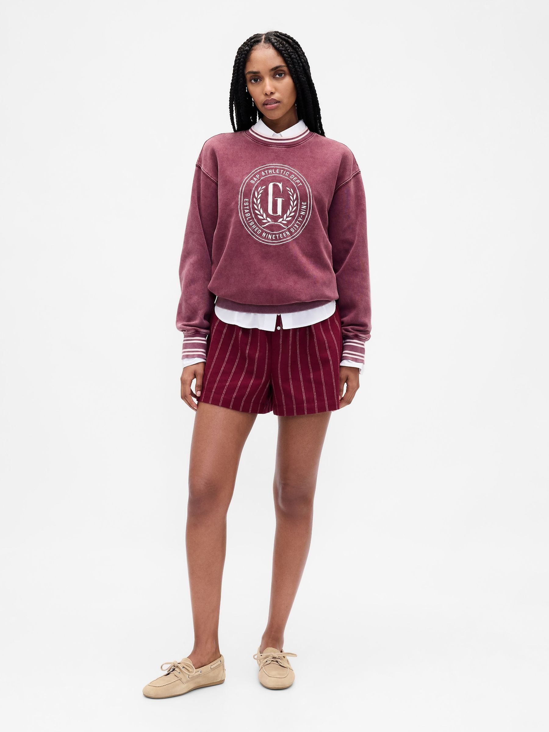 Burgundy Red Stripe Short Pyjama Bottoms - Image 4 of 4 Burgundy Red Stripe Short Pyjama Bottoms - Image 4 of 4