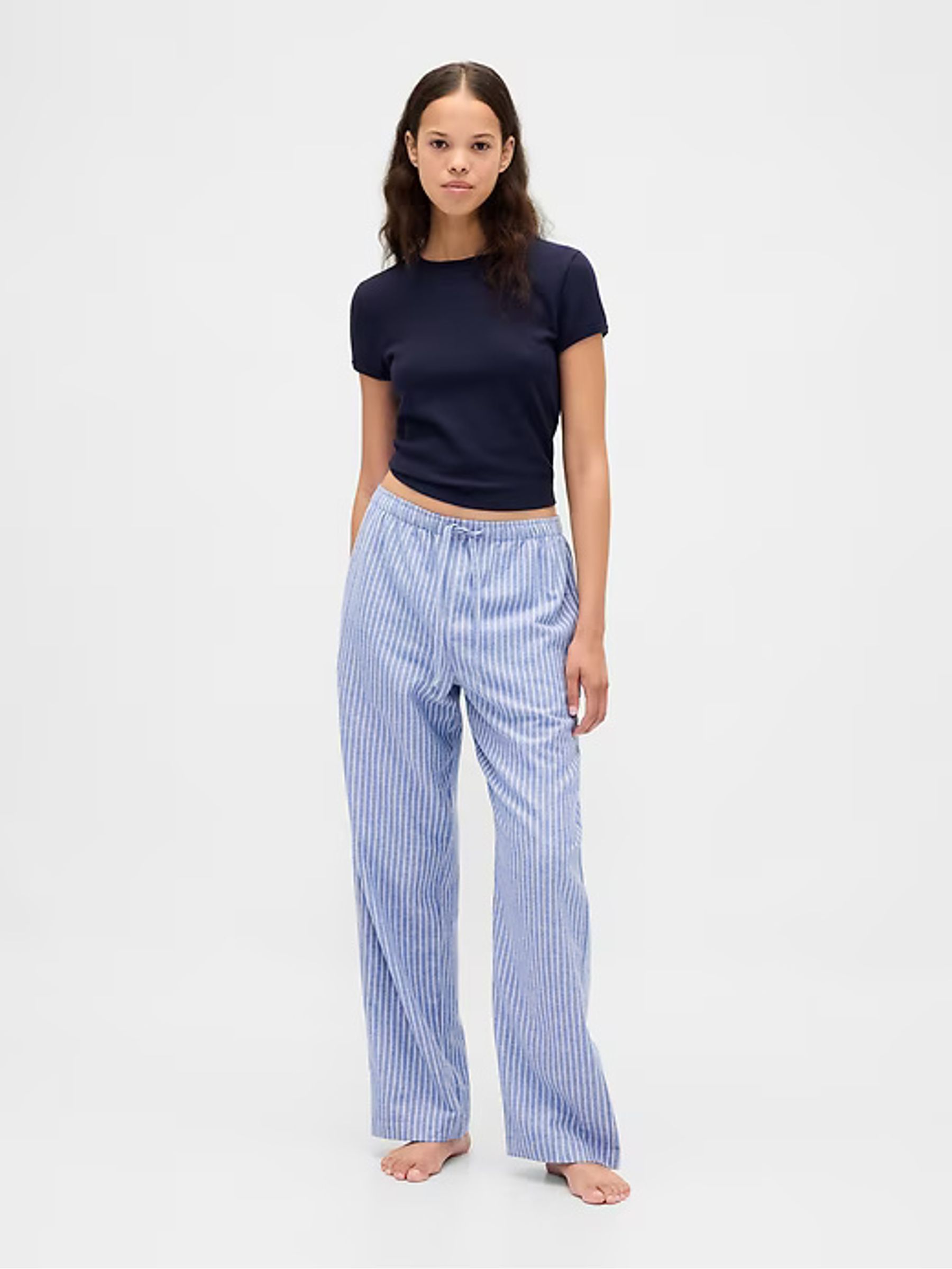Blue Stripe Regular Matching Family Christmas Pyjama Bottoms - Image 2 of 7 Blue Stripe Regular Matching Family Christmas Pyjama Bottoms - Image 2 of 7