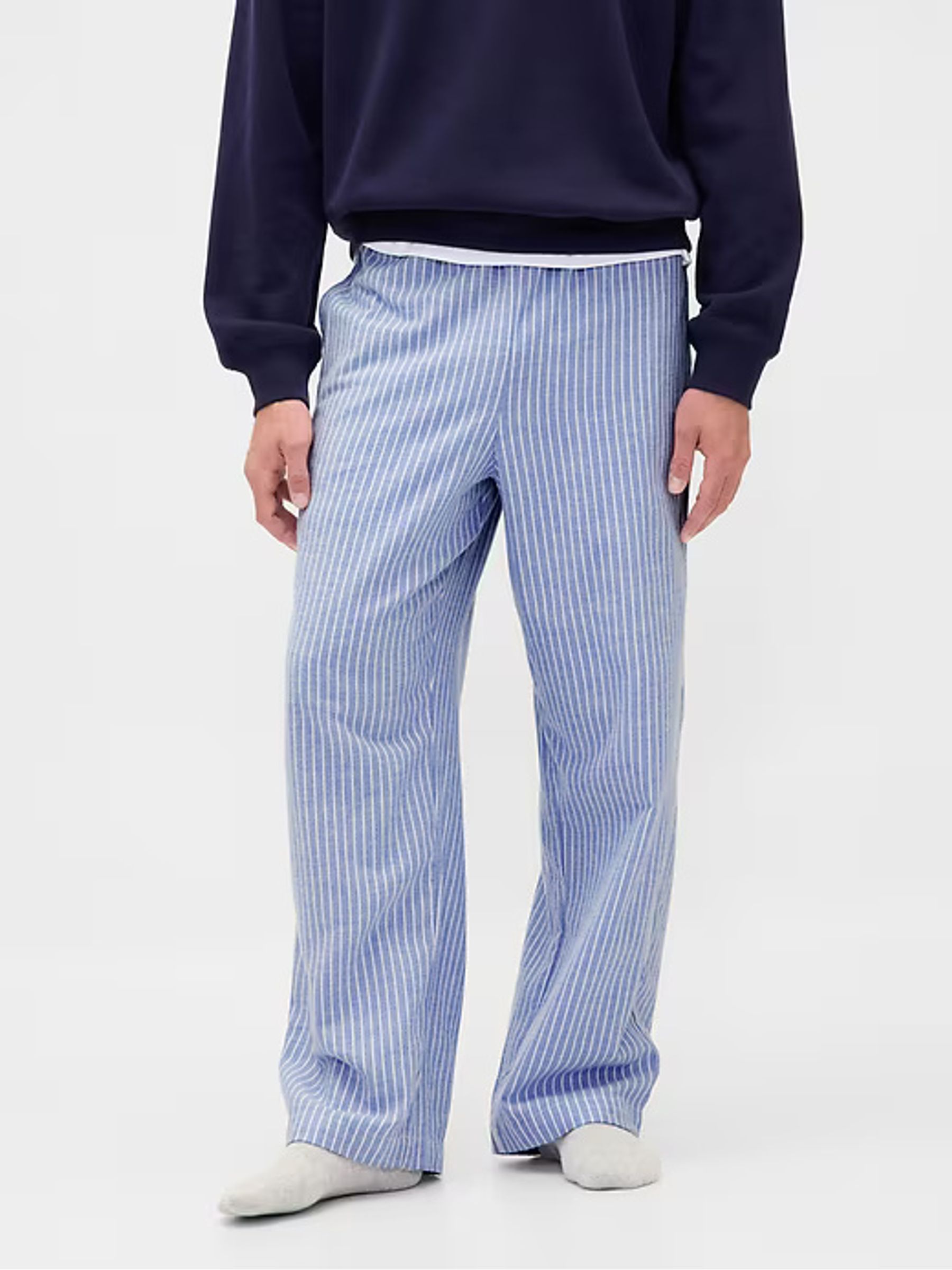 Blue Stripe Regular Matching Family Christmas Pyjama Bottoms - Image 4 of 7