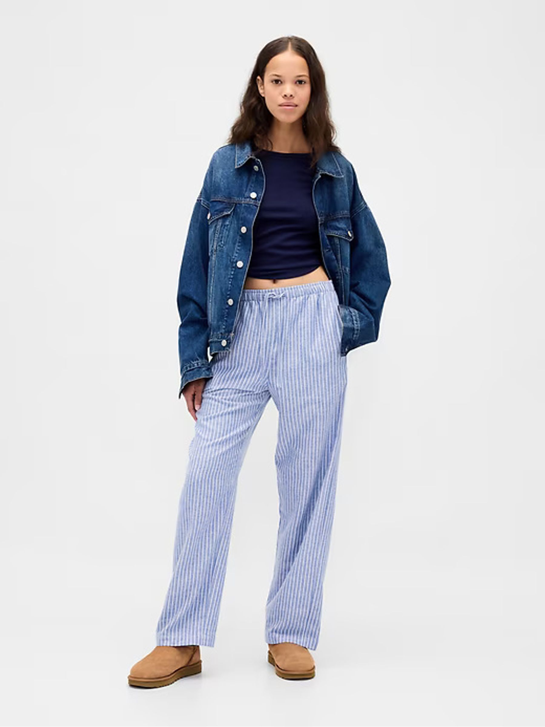 Blue Stripe Regular Matching Family Christmas Pyjama Bottoms - Image 6 of 7