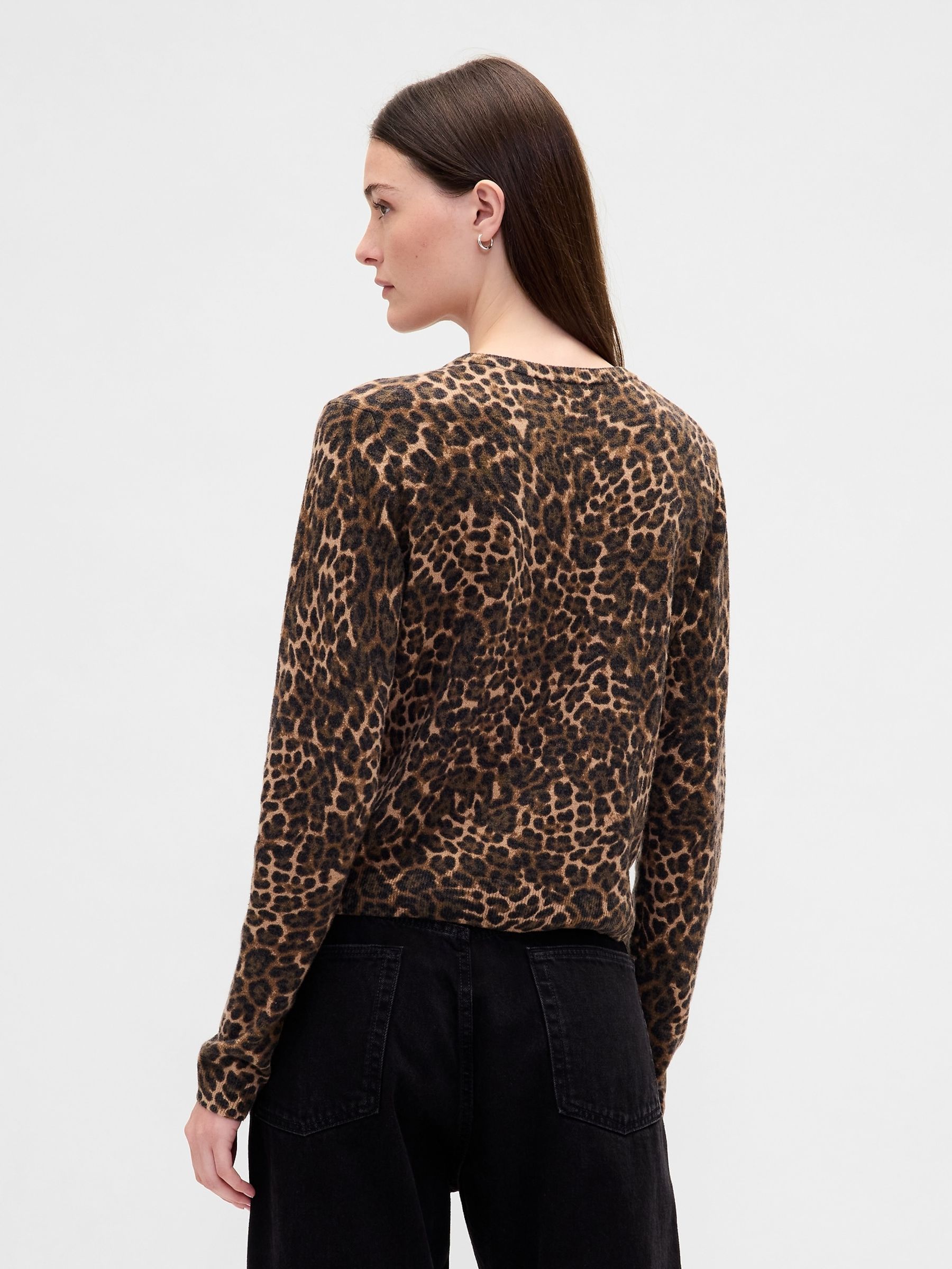 Brown CashSoft Crop Cardigan - Image 2 of 4