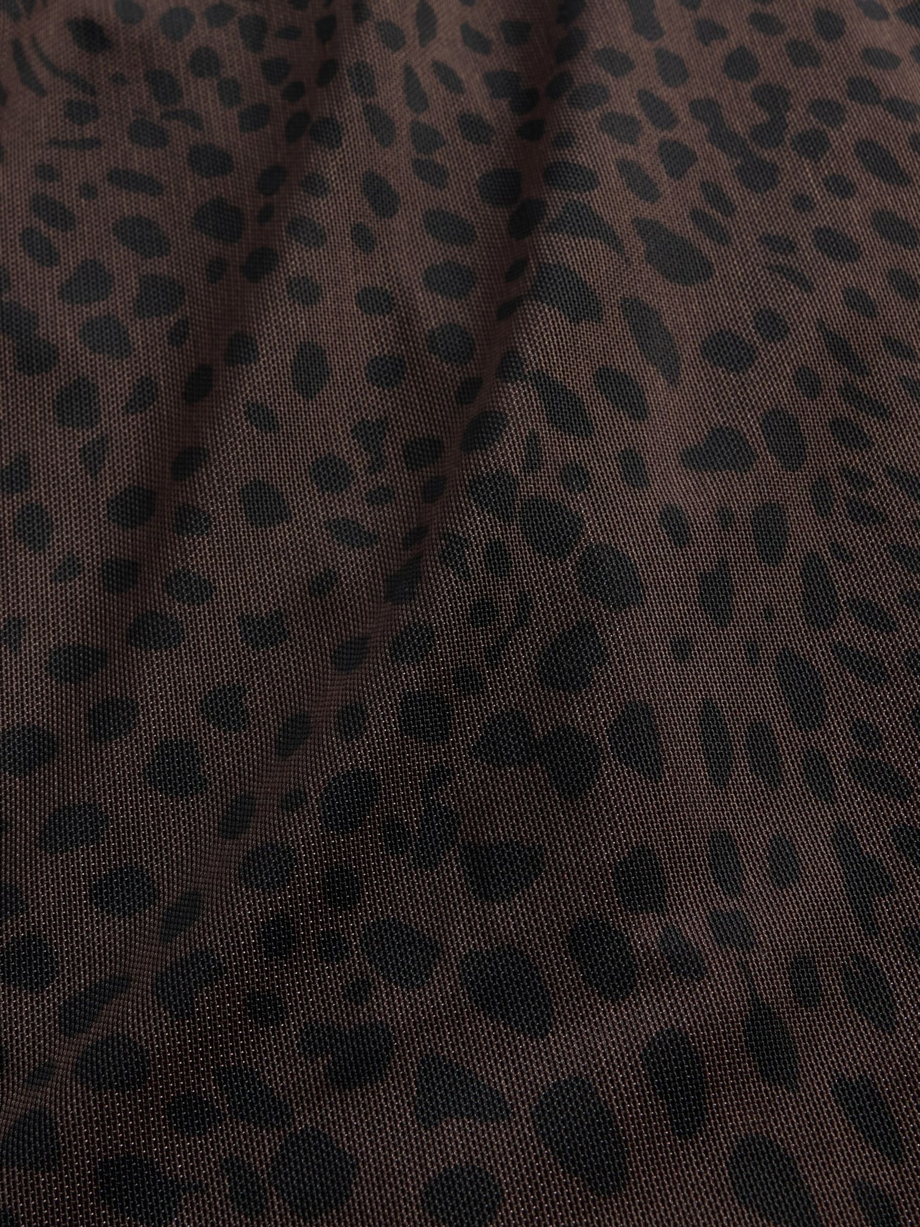 Brown Mesh Mini Dress - Image 6 of 6
