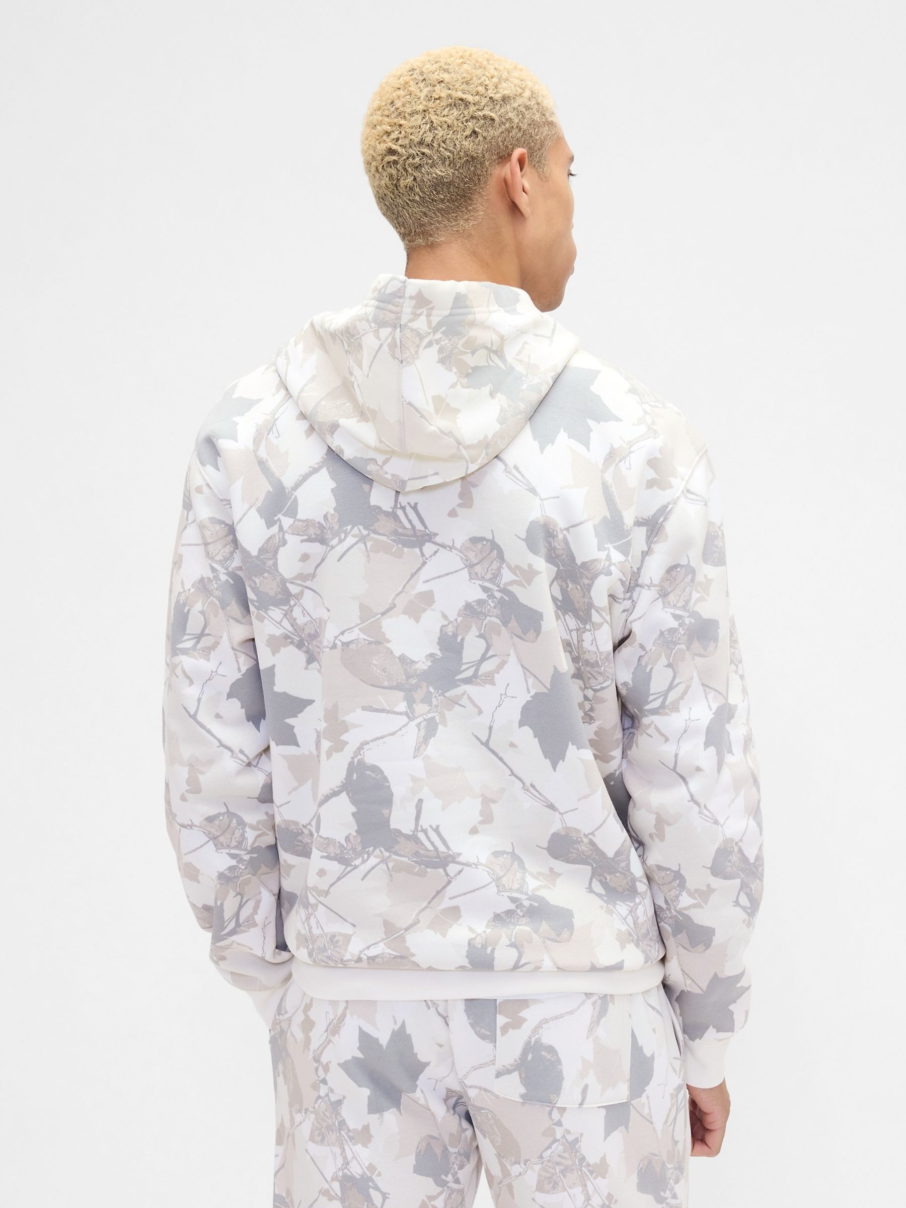 Cream Relaxed Camo Logo Hoodie - Image 2 of 4