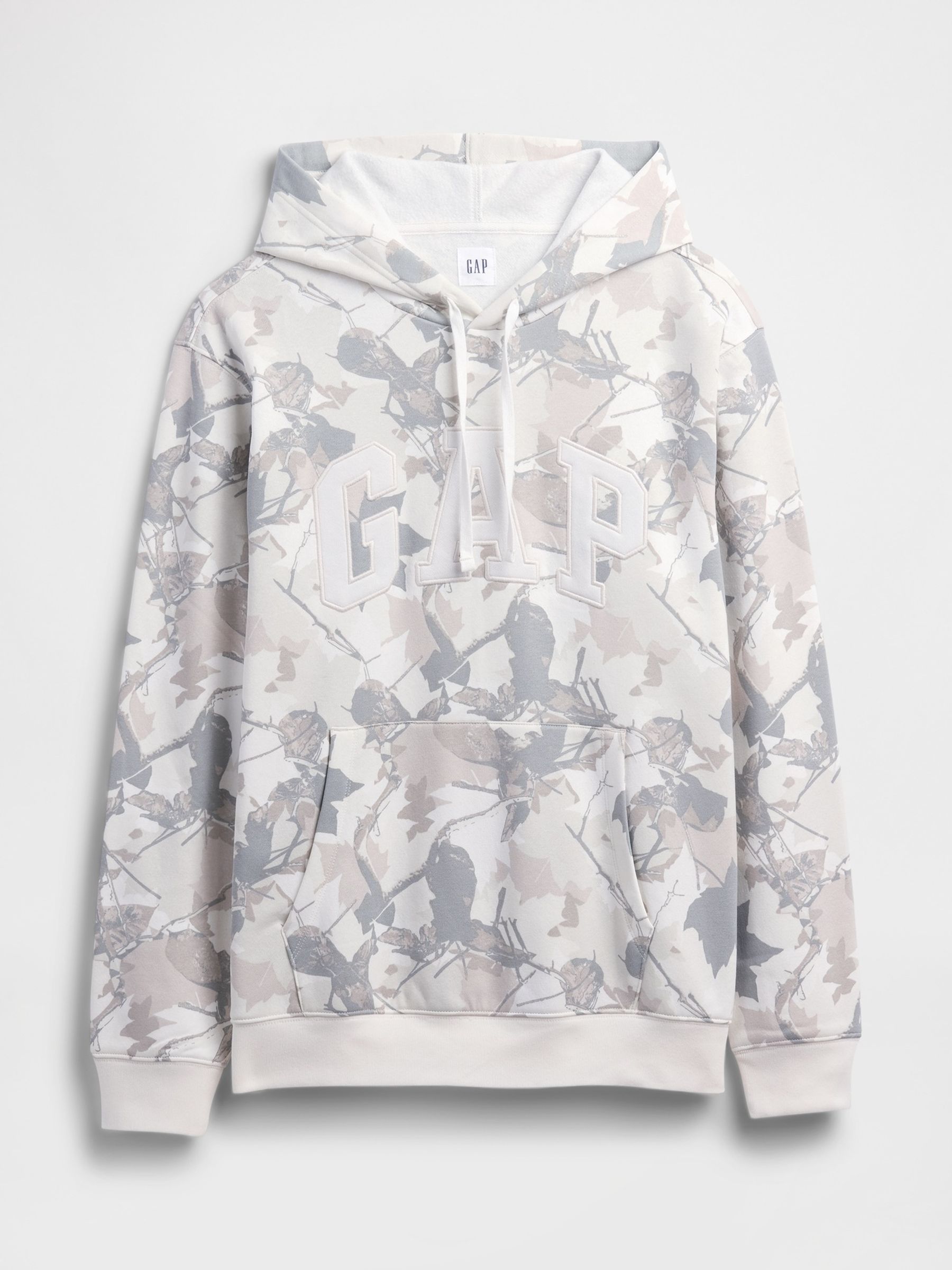 Cream Relaxed Camo Logo Hoodie - Image 4 of 4