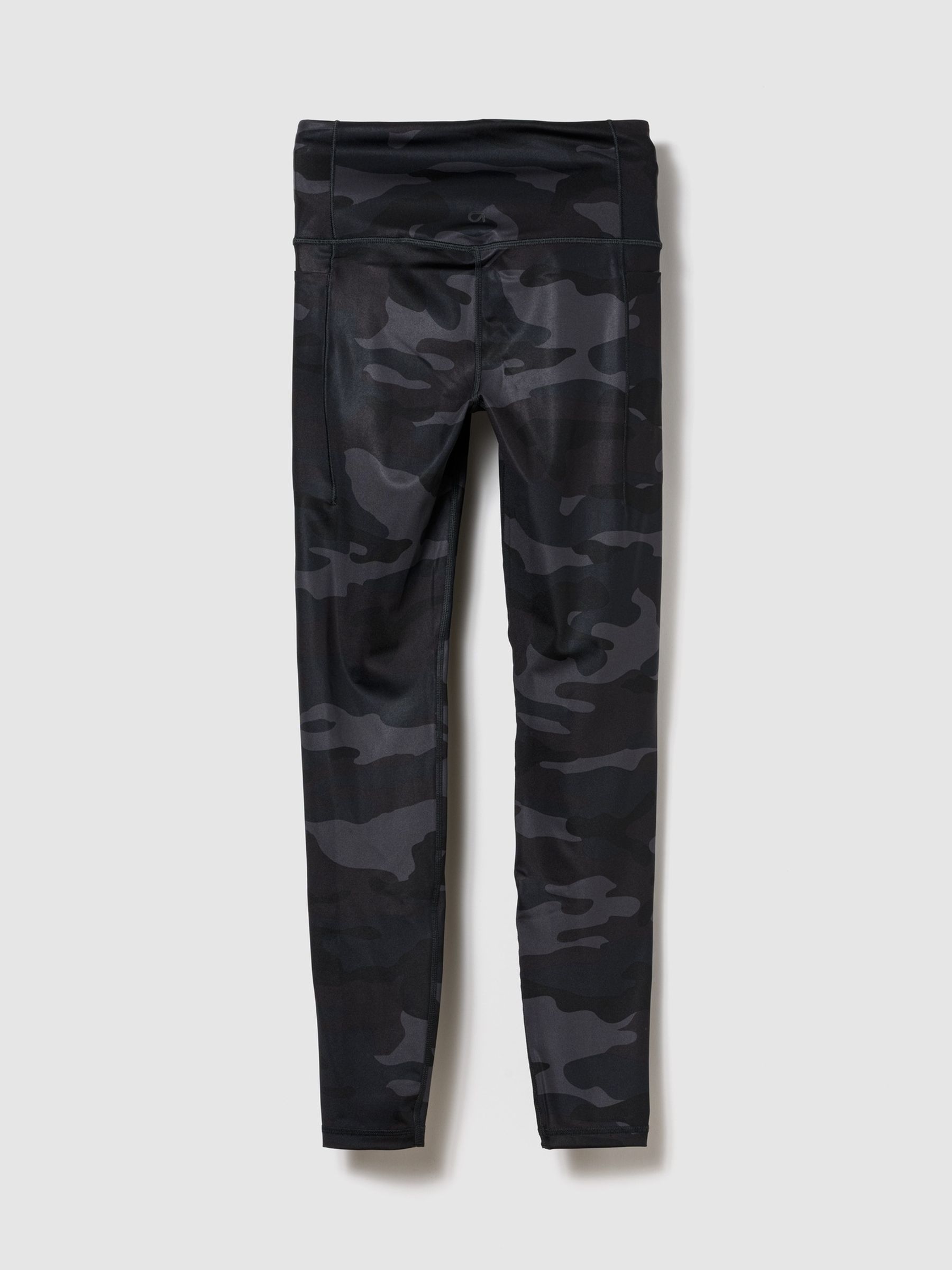 Black High Waisted Power Full Length Leggings - Image 2 of 2 Black High Waisted Power Full Length Leggings - Image 2 of 2