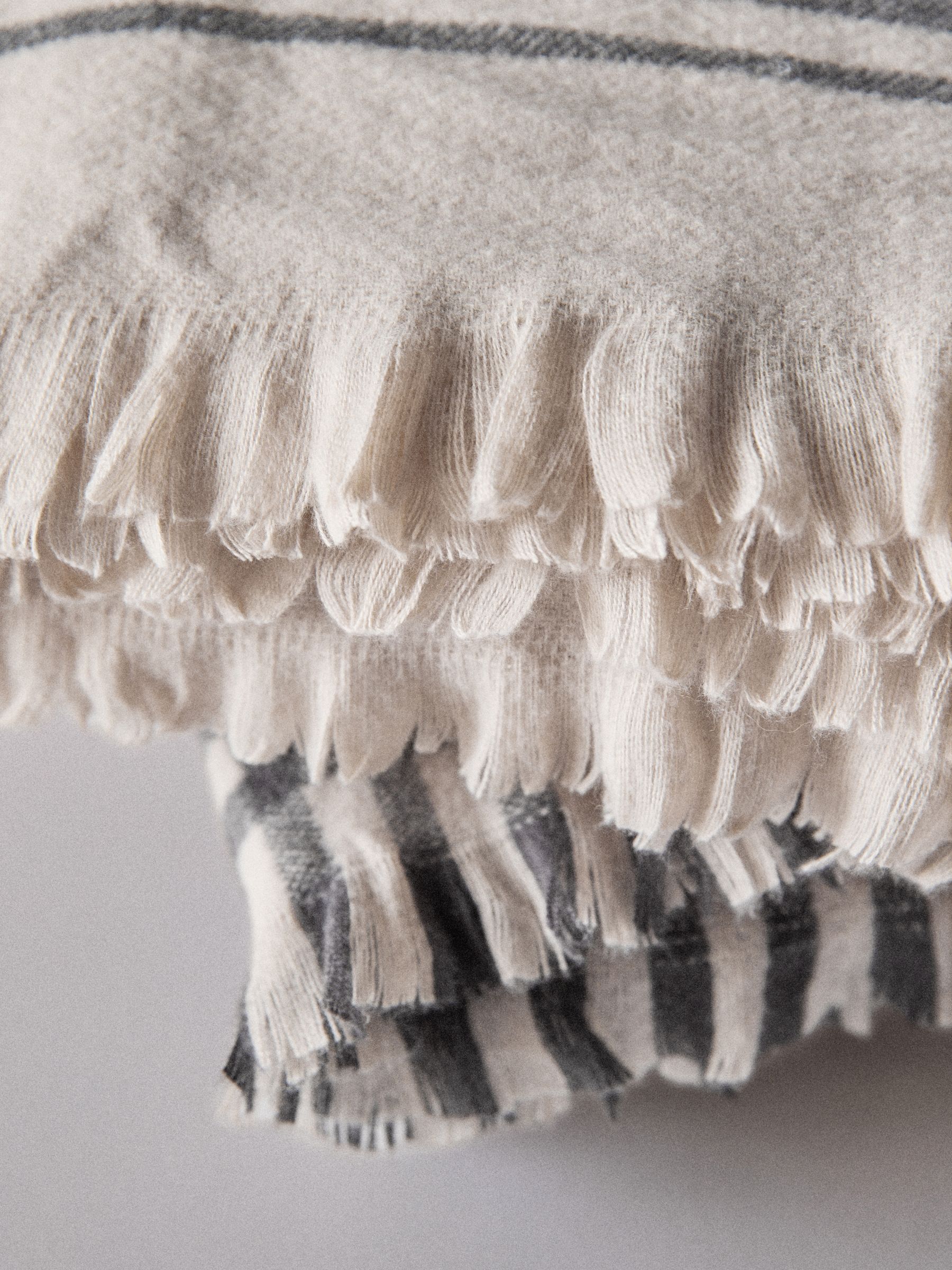 2 Pack Black/Natural Gingham Cosy Throws - Image 5 of 5