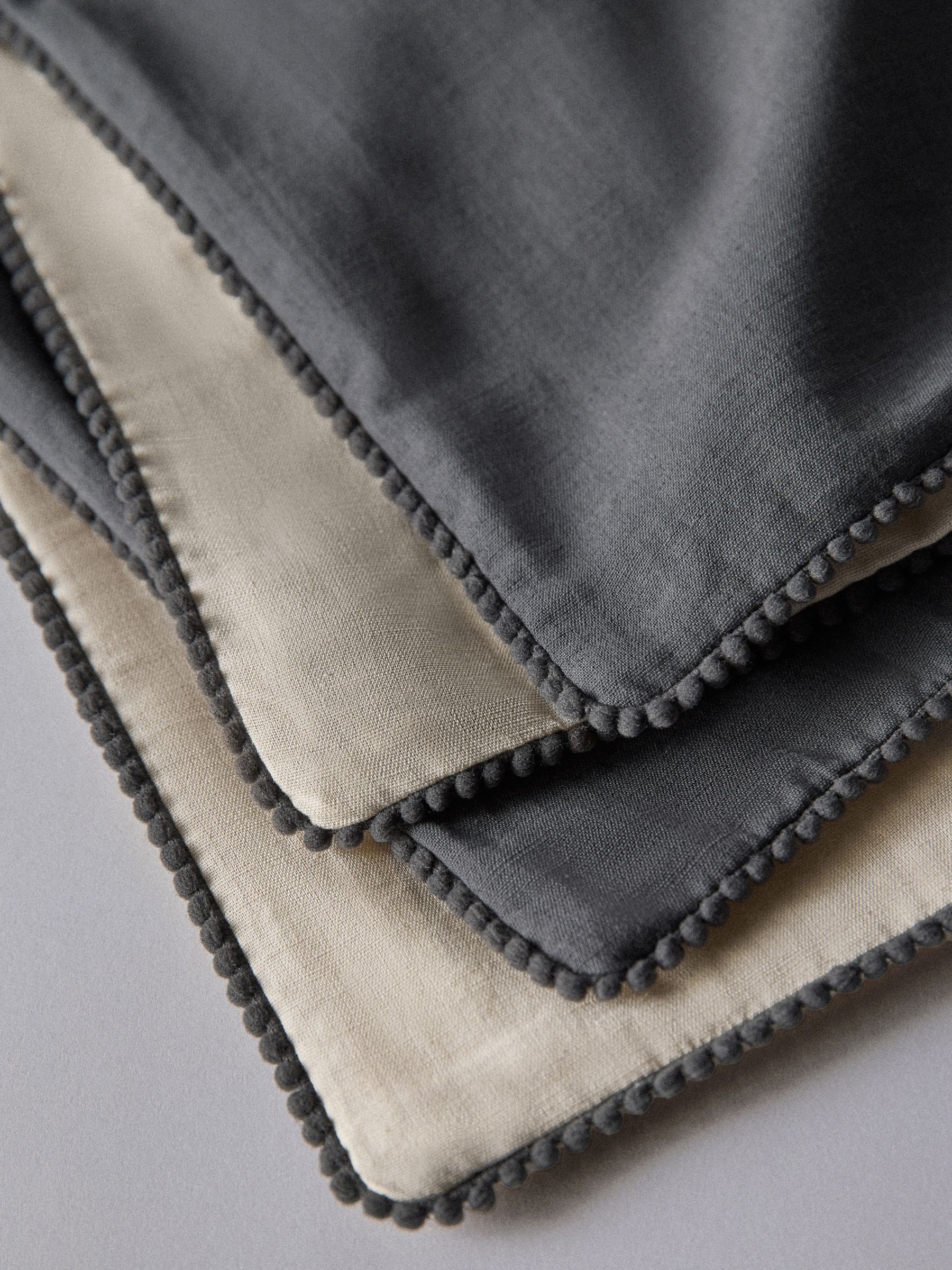 4 Pack Black/Natural Printed Cotton Cushion Covers - Image 5 of 5