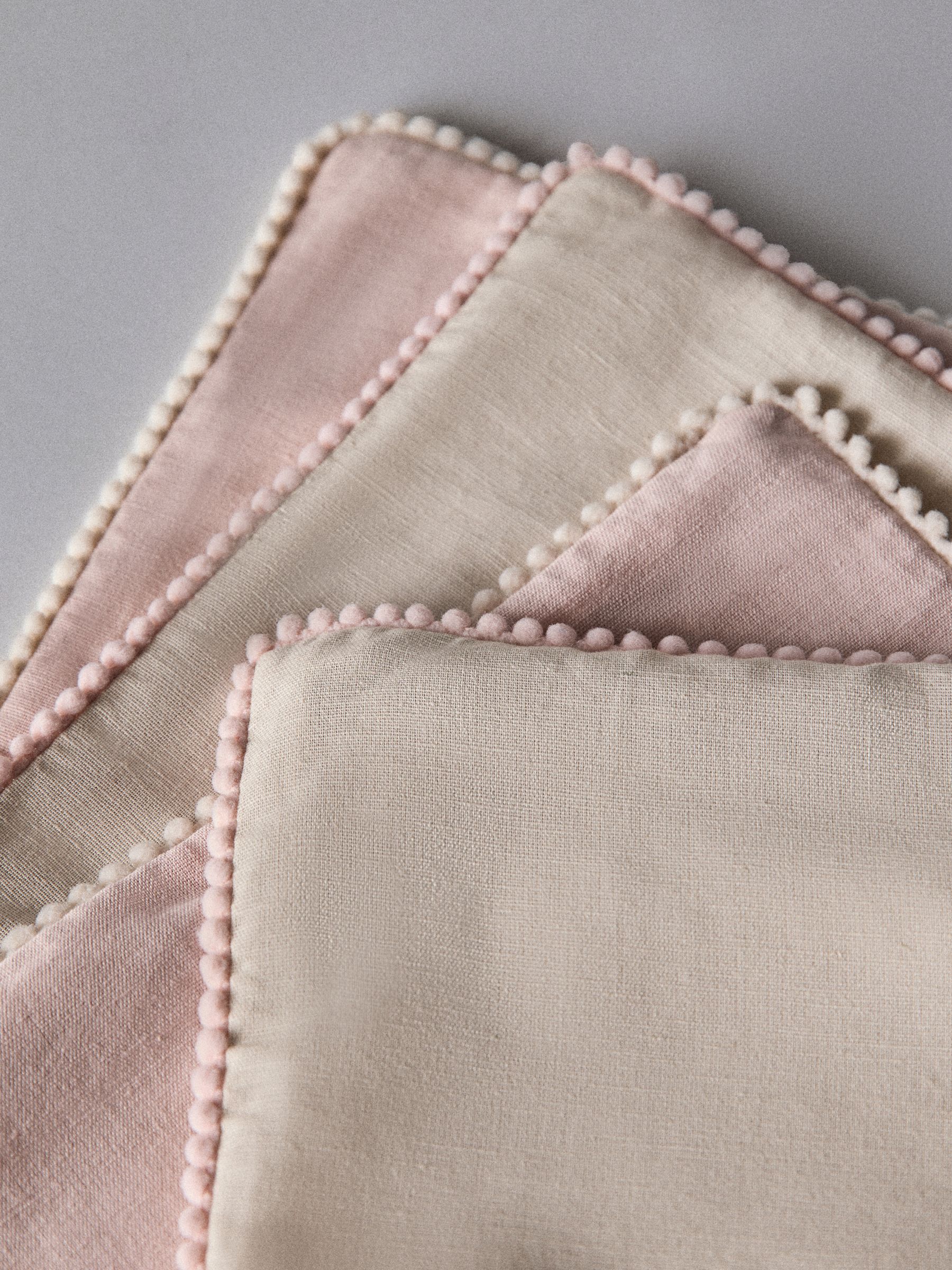 4 Pack Pink/Natural Printed Cotton Cushion Covers - Image 4 of 5