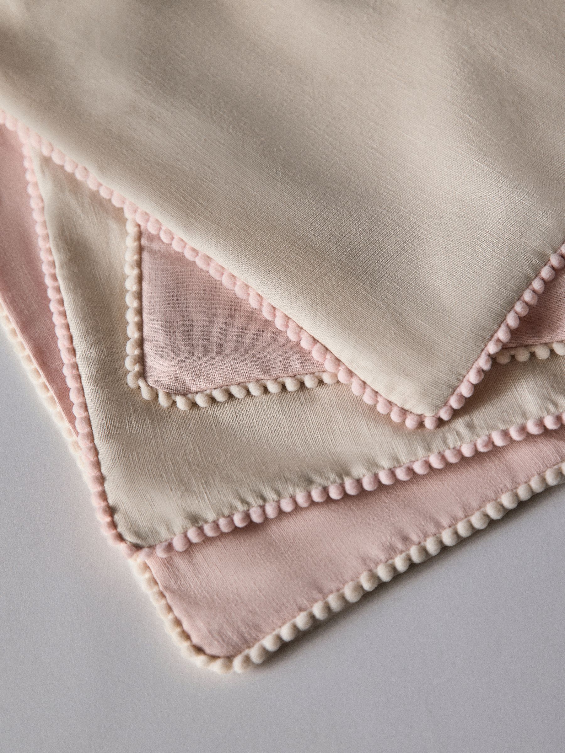 4 Pack Pink/Natural Printed Cotton Cushion Covers - Image 5 of 5