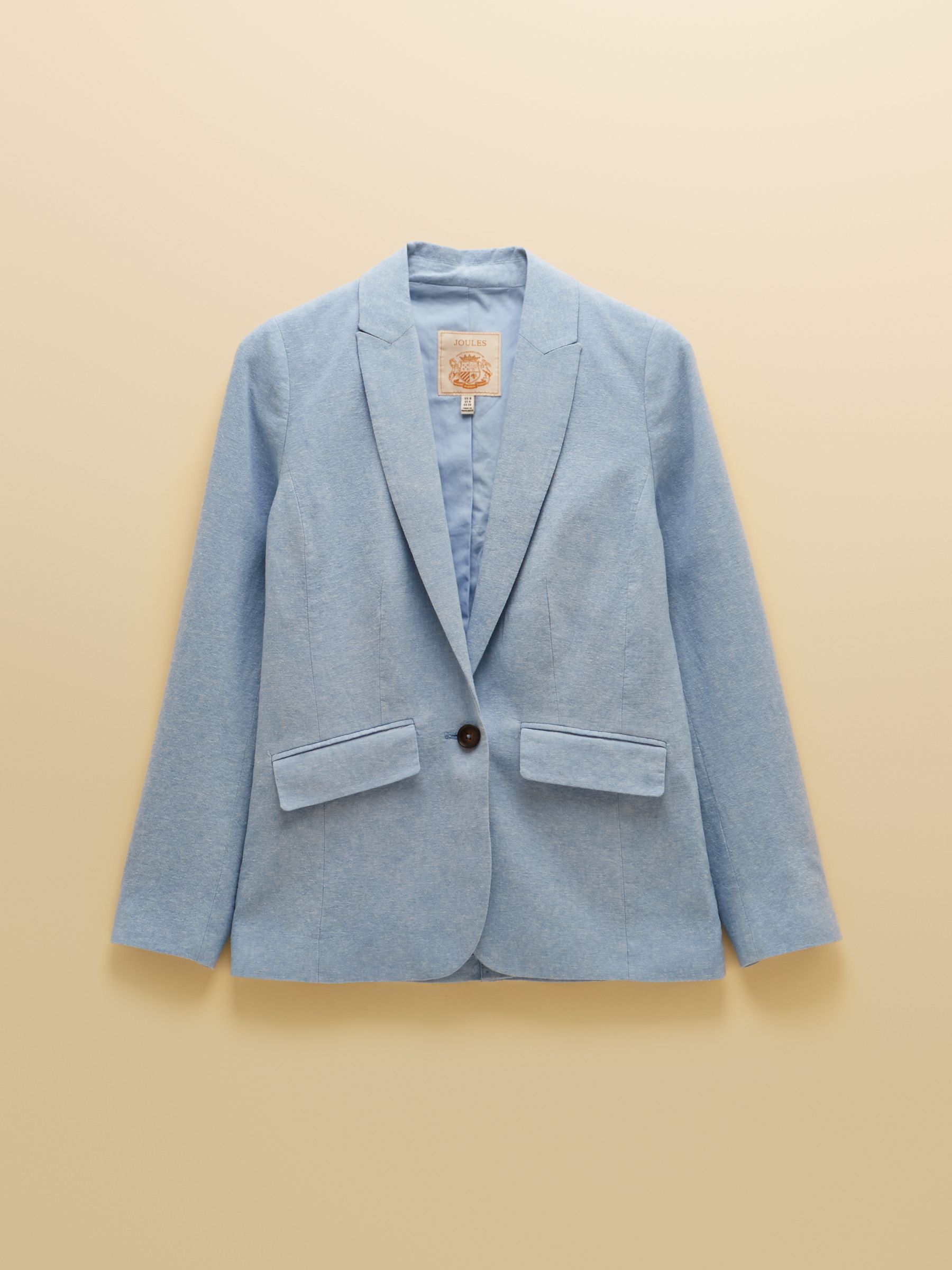 Blue Linen Blend Blazer - Image 10 of 10