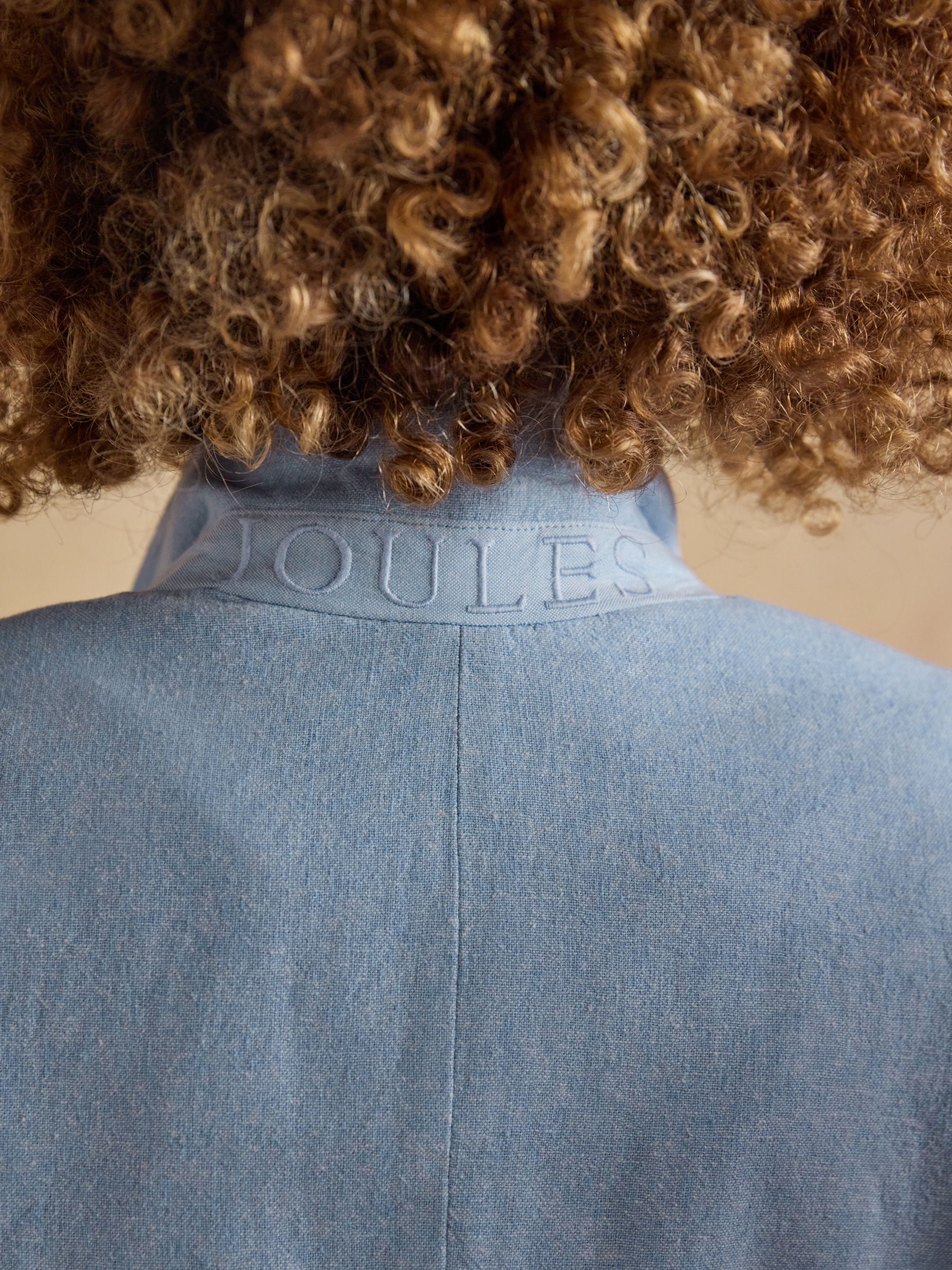 Blue Linen Blend Blazer - Image 8 of 10