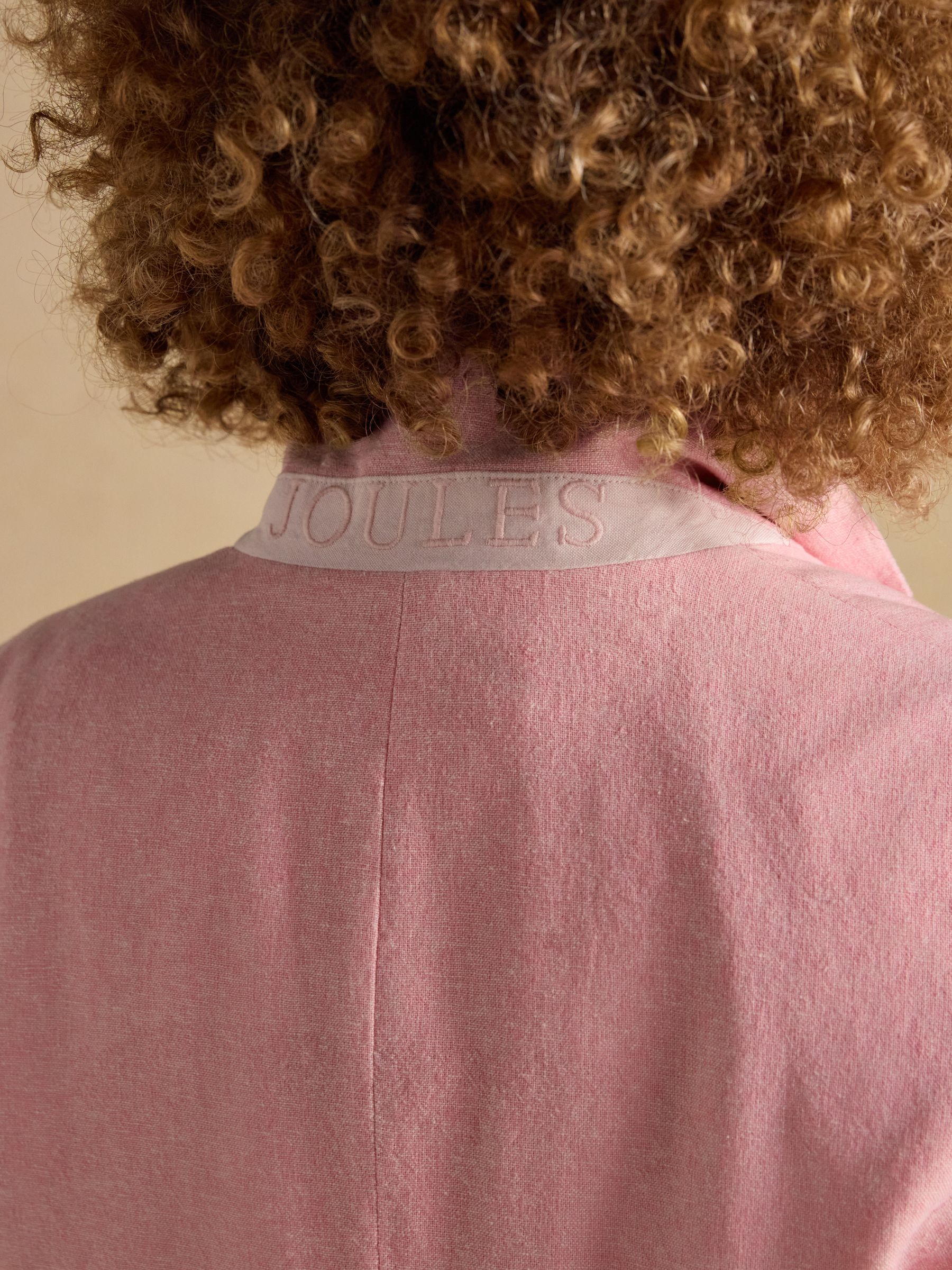 Pink Linen Blend Blazer - Image 8 of 11