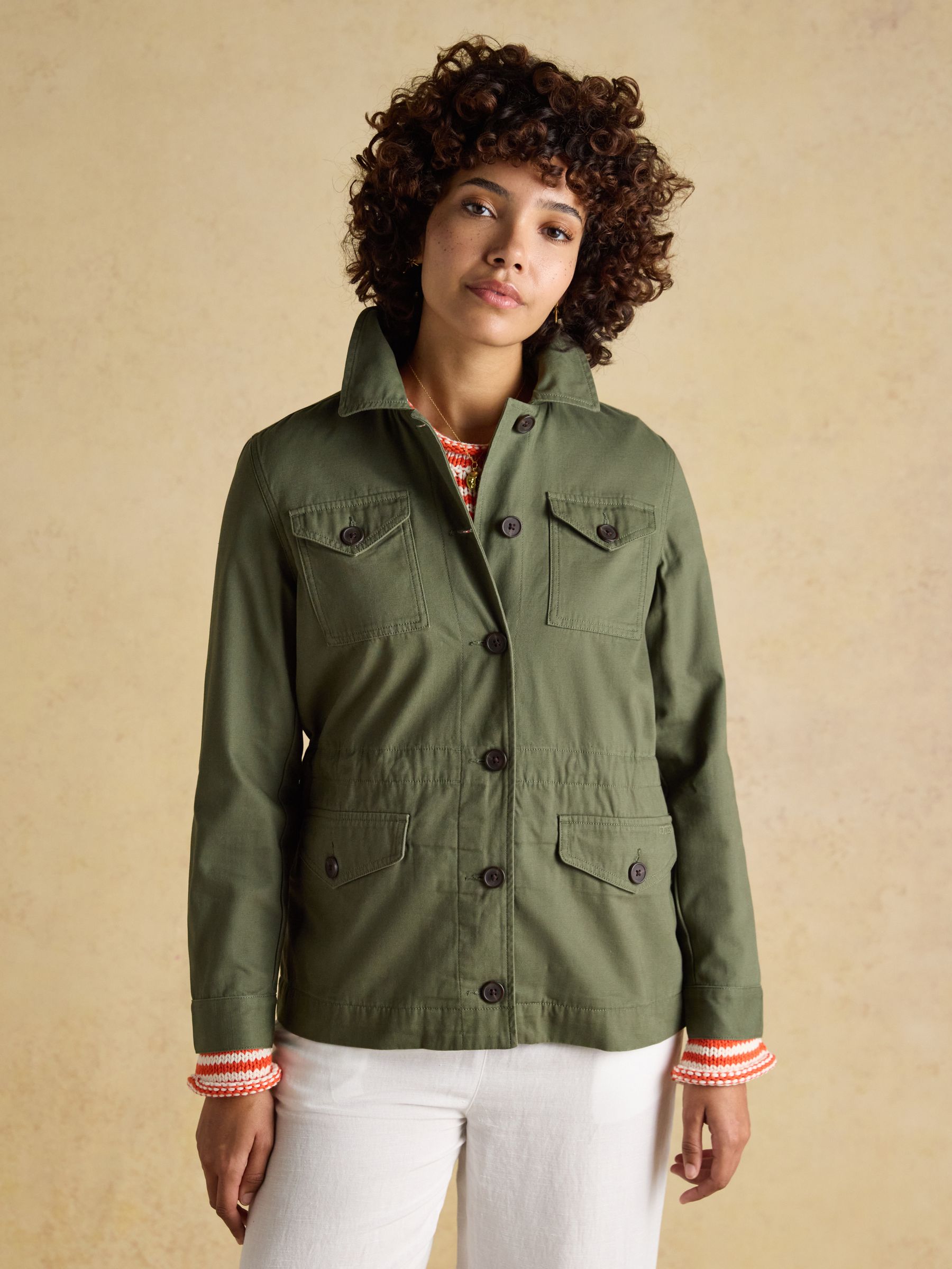 Twyford Khaki Green Lightweight Utility Jacket - Image 1 of 11