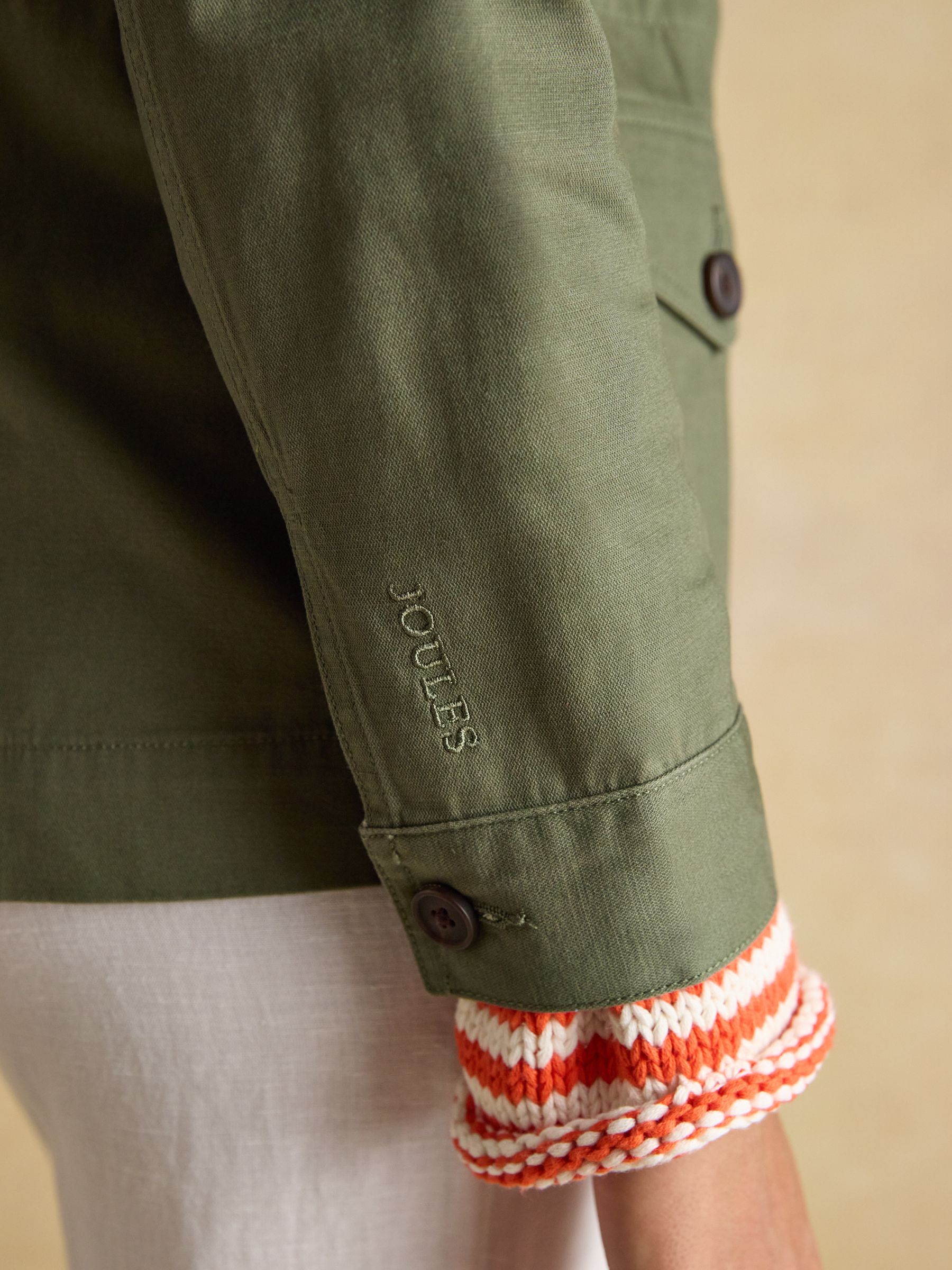 Twyford Khaki Green Lightweight Utility Jacket - Image 9 of 11