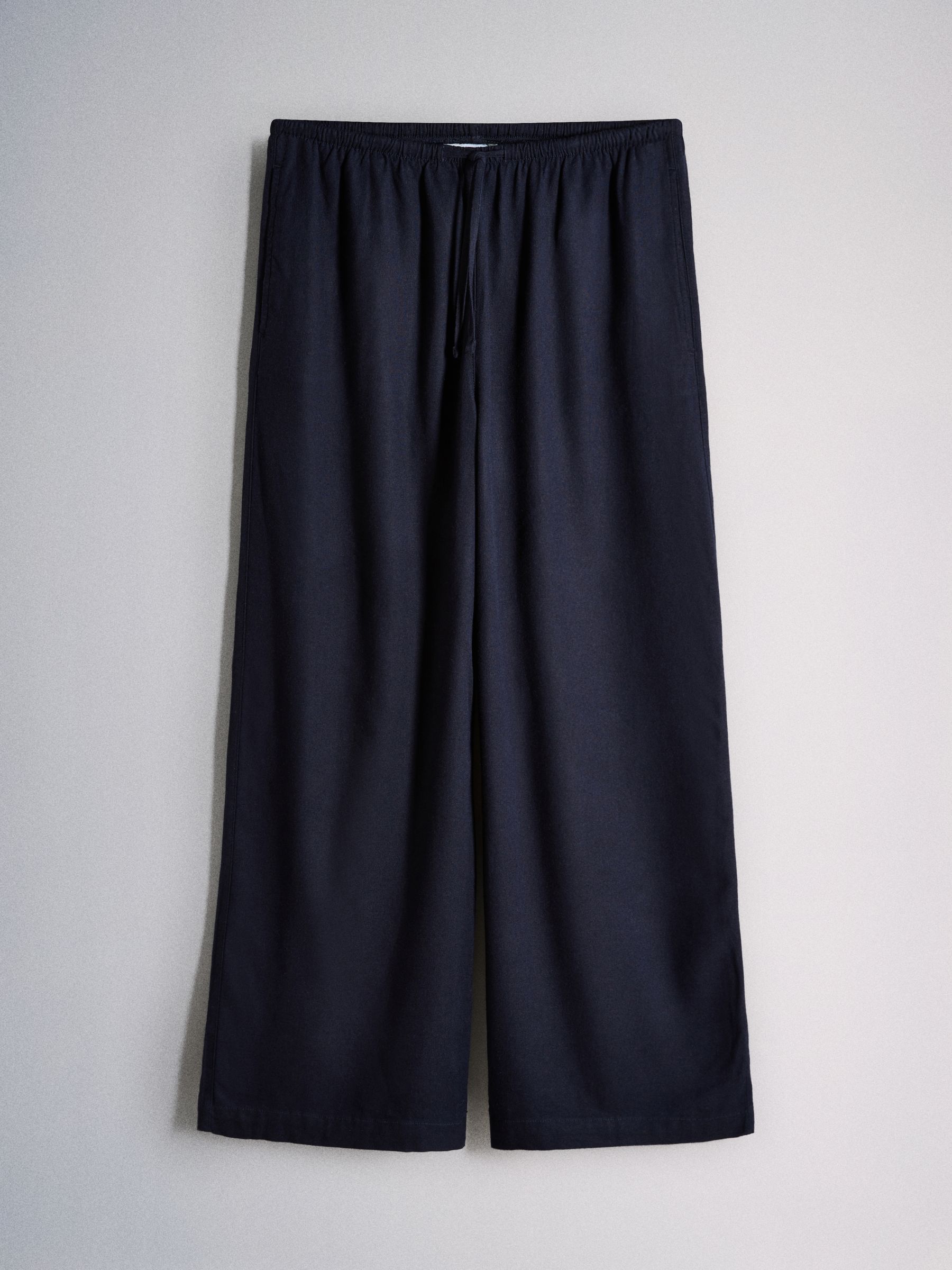 White/Navy Blue/Gingham Wide Leg Trouser With Linen 3 Pack - Image 4 of 6