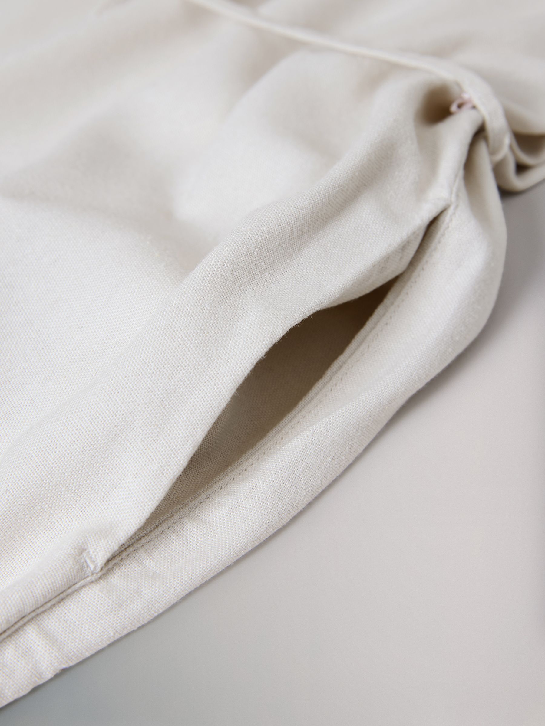 2 Pack Tie Waist Dresses With Linen Black/Stone - Image 6 of 6