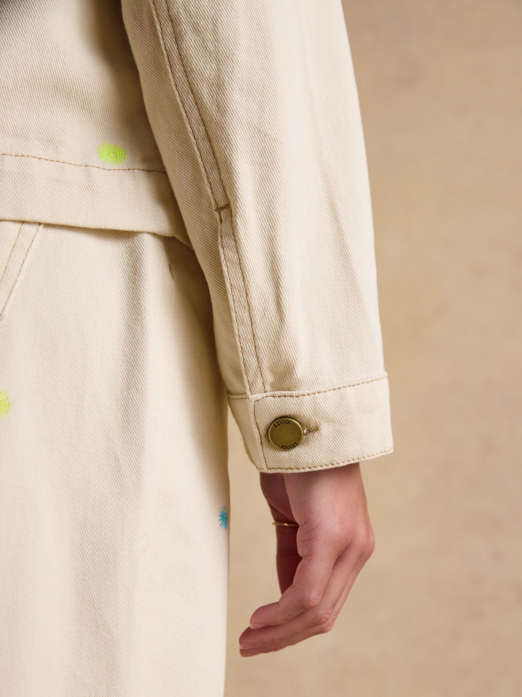 Marlow Light Stone embroidered Denim Jacket - Image 10 of 13