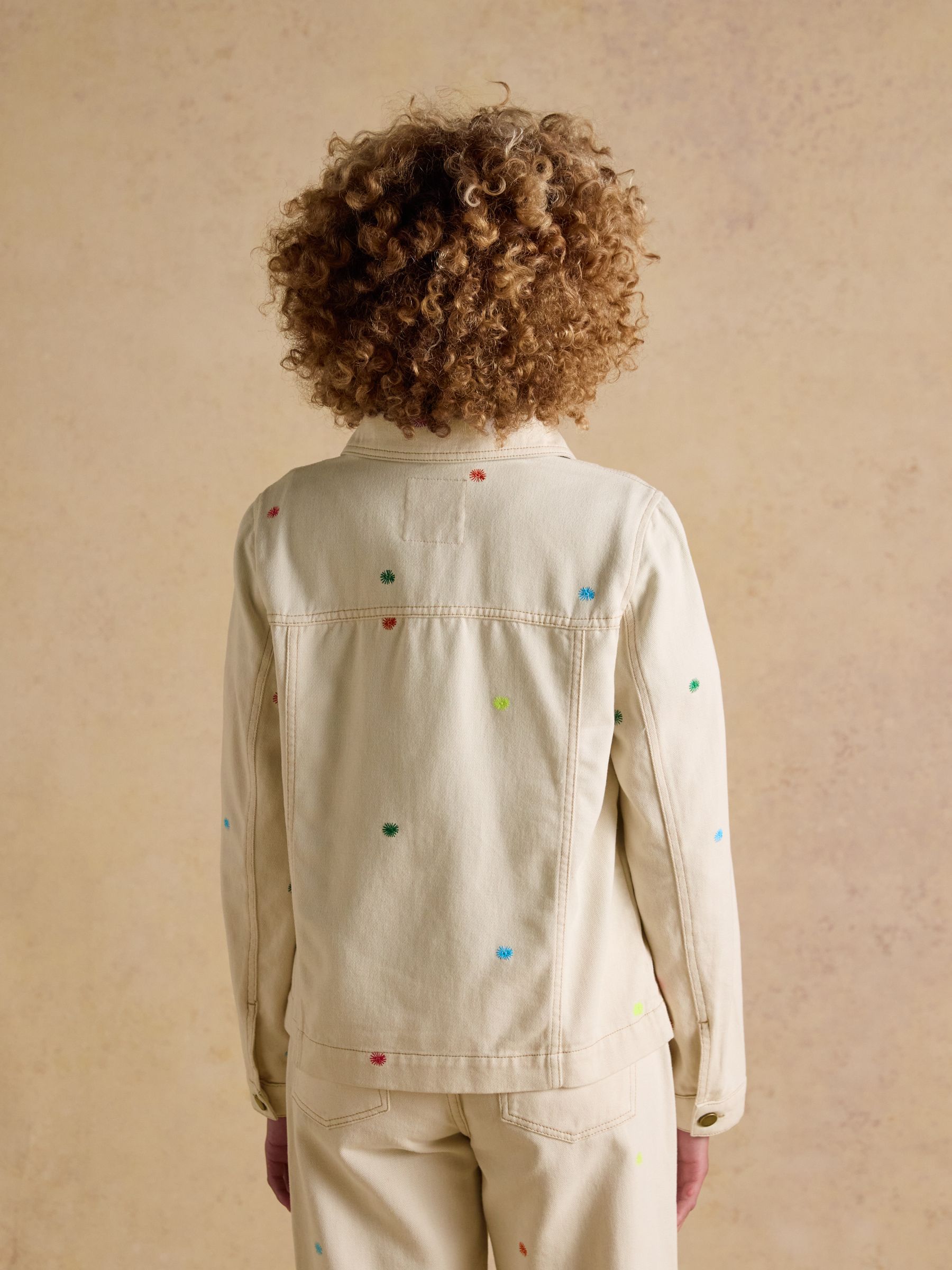 Marlow Light Stone embroidered Denim Jacket - Image 4 of 13