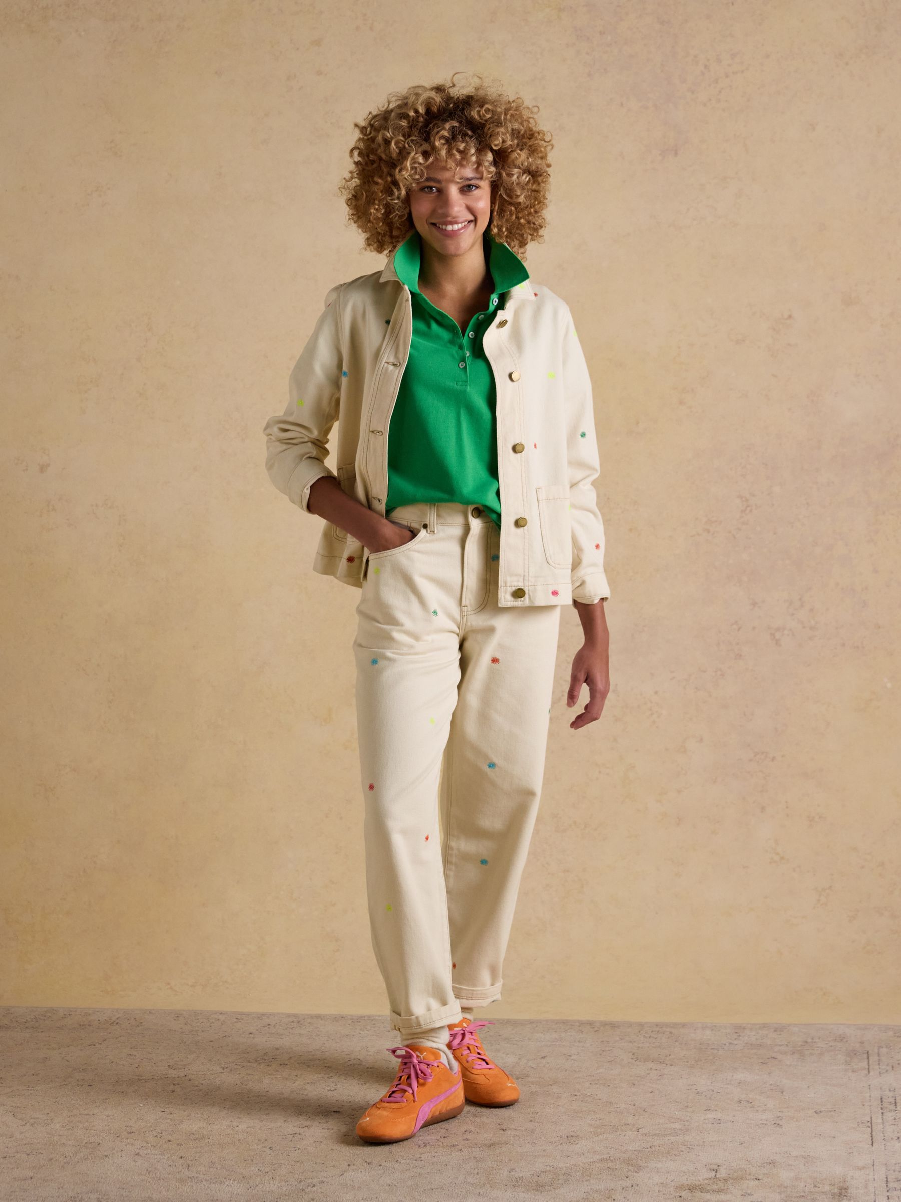 Marlow Light Stone embroidered Denim Jacket - Image 5 of 13