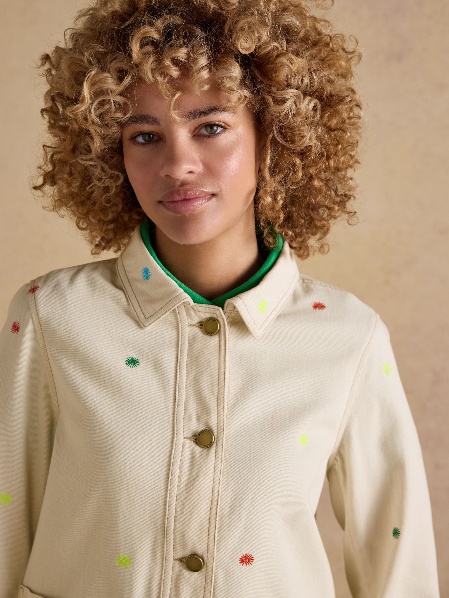 Marlow Light Stone embroidered Denim Jacket - Image 9 of 13