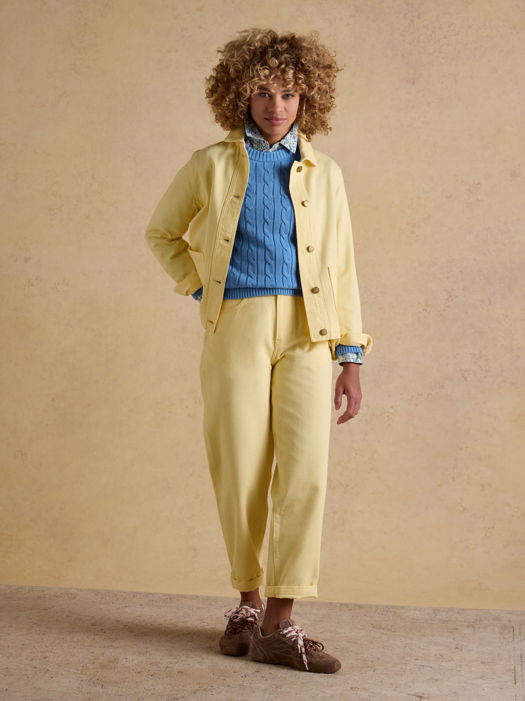 Marlow Light Yellow Denim Jacket - Image 3 of 10