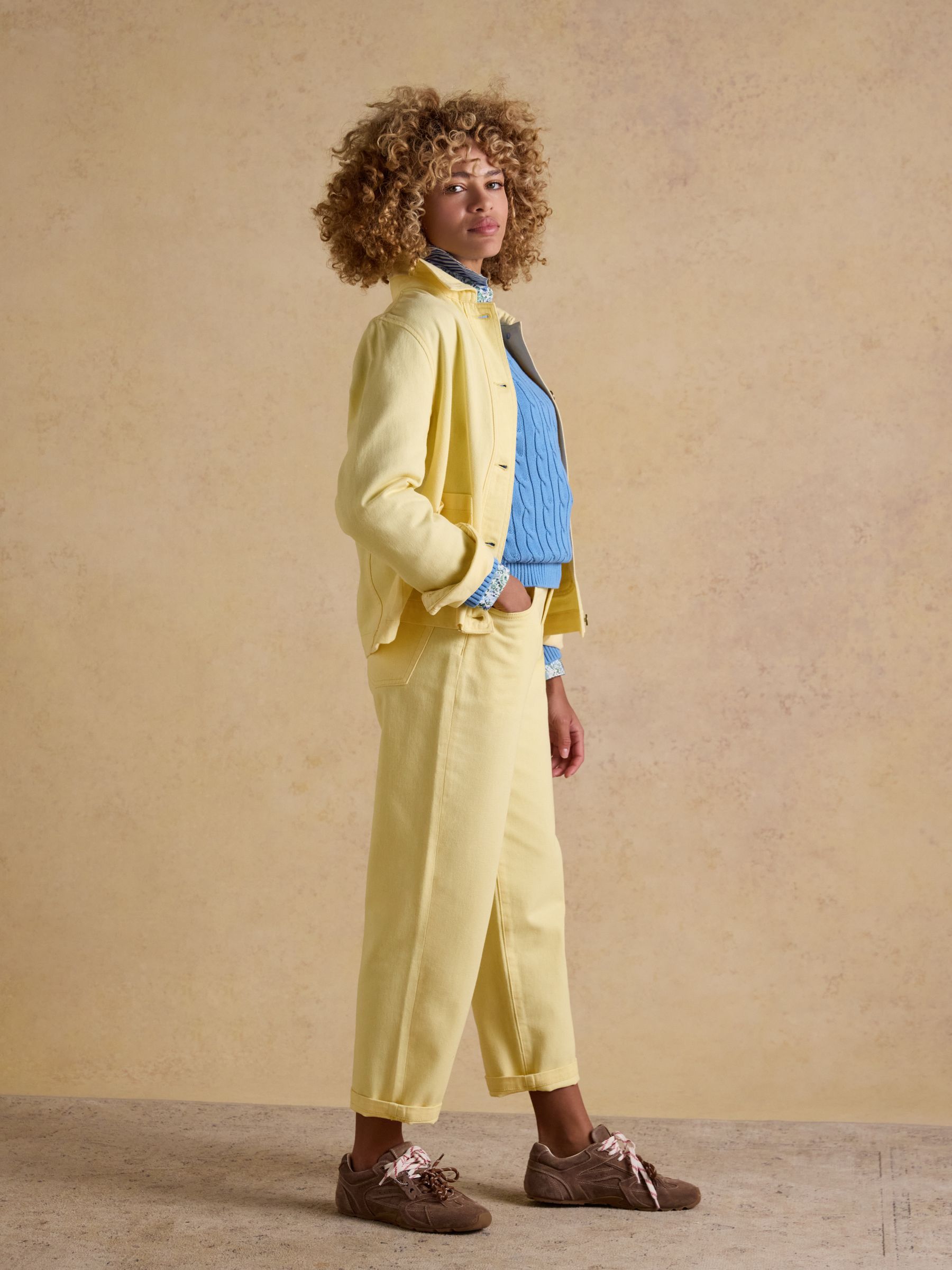 Marlow Light Yellow Denim Jacket - Image 7 of 10