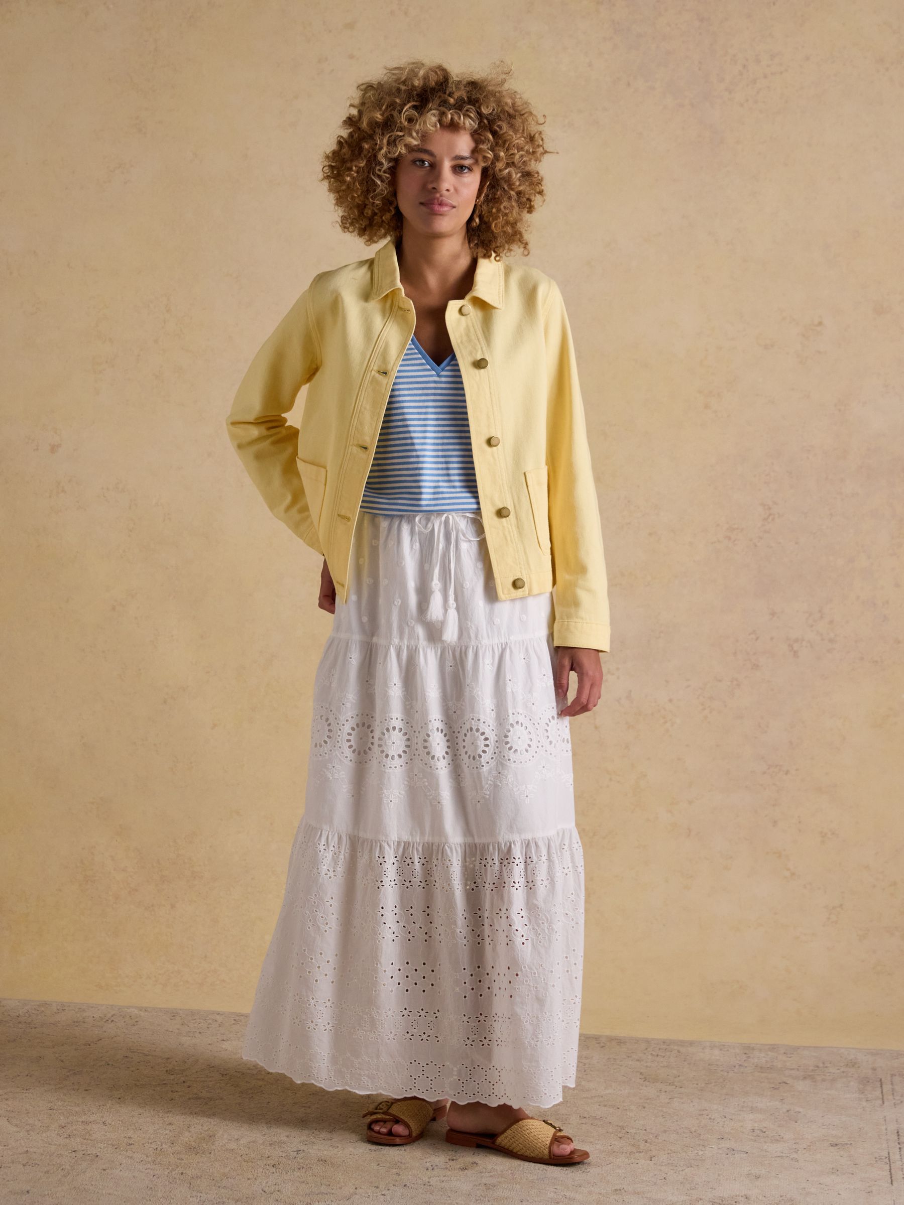 Marlow Light Yellow Denim Jacket - Image 9 of 10
