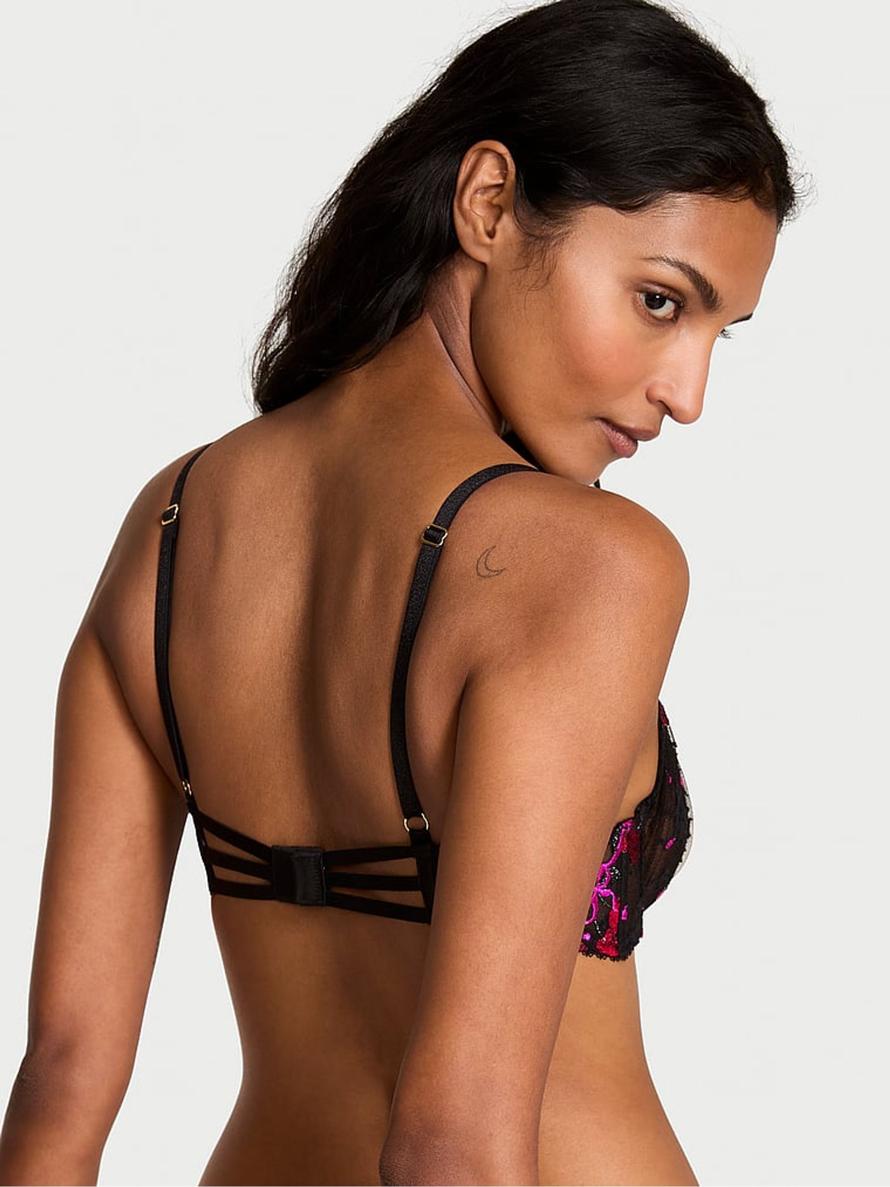 Black Cherry Bomb Embroidered Bra - Image 2 of 2