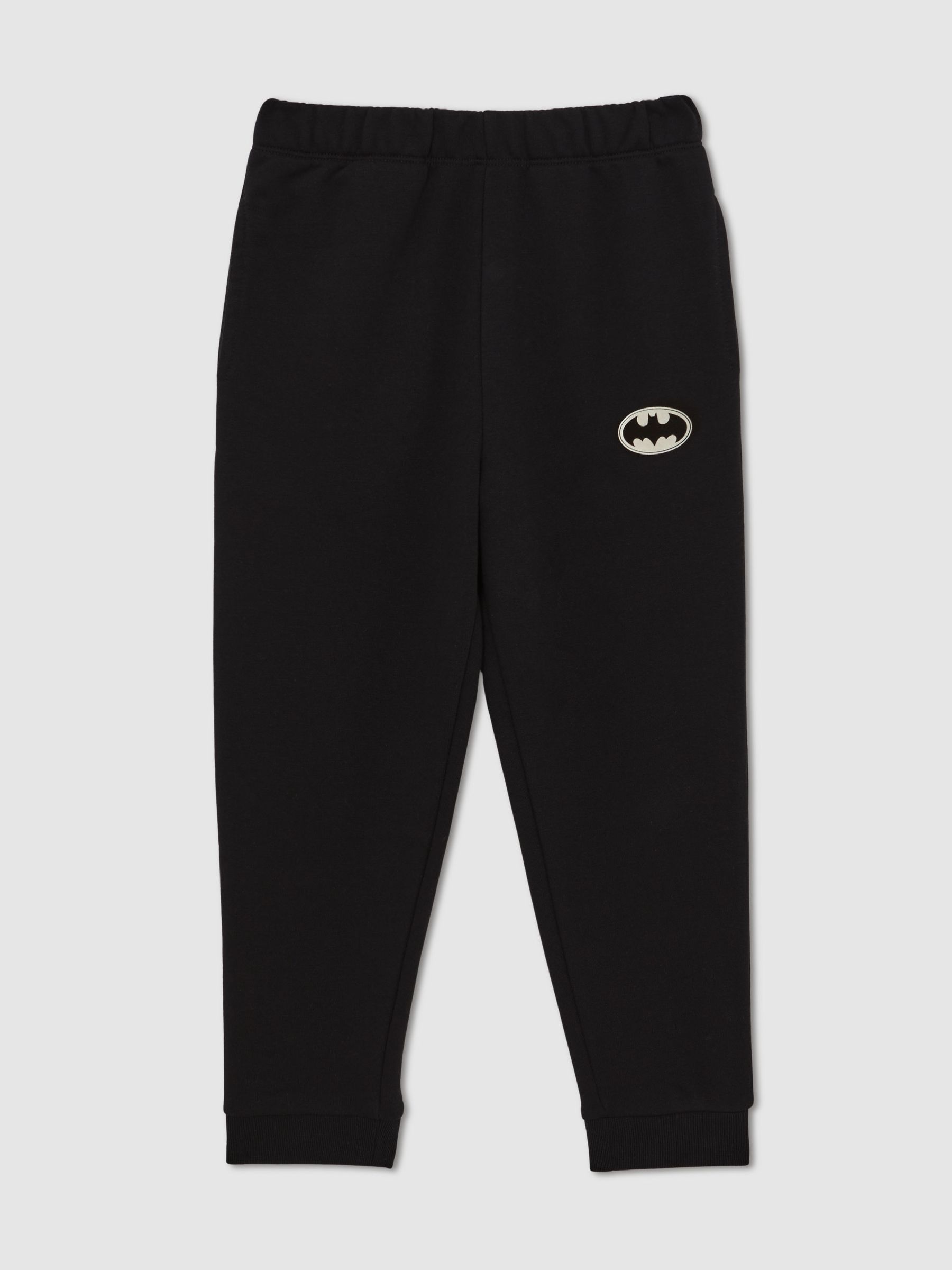 3-9 yrs Batman | Reiss Gotham City Joggers in Black - Image 2 of 5