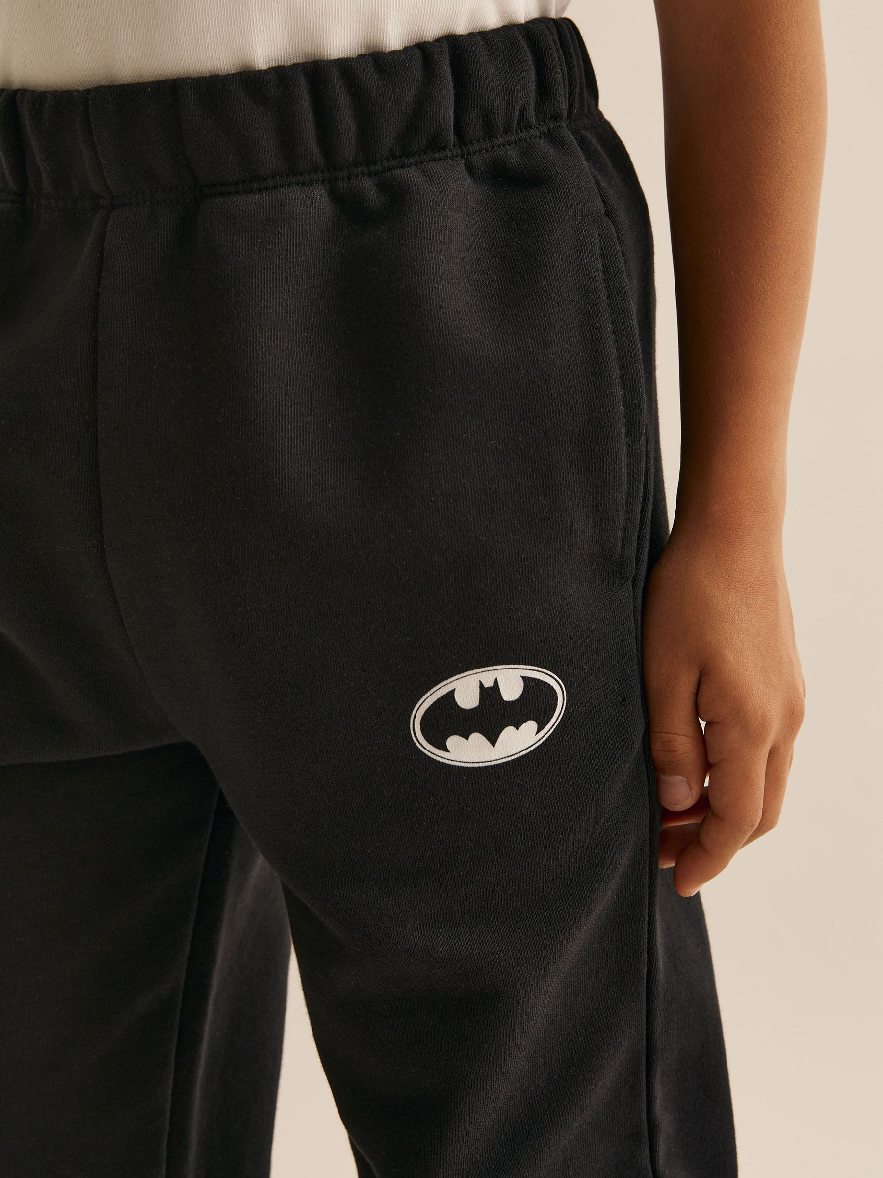 3-9 yrs Batman | Reiss Gotham City Joggers in Black - Image 4 of 5