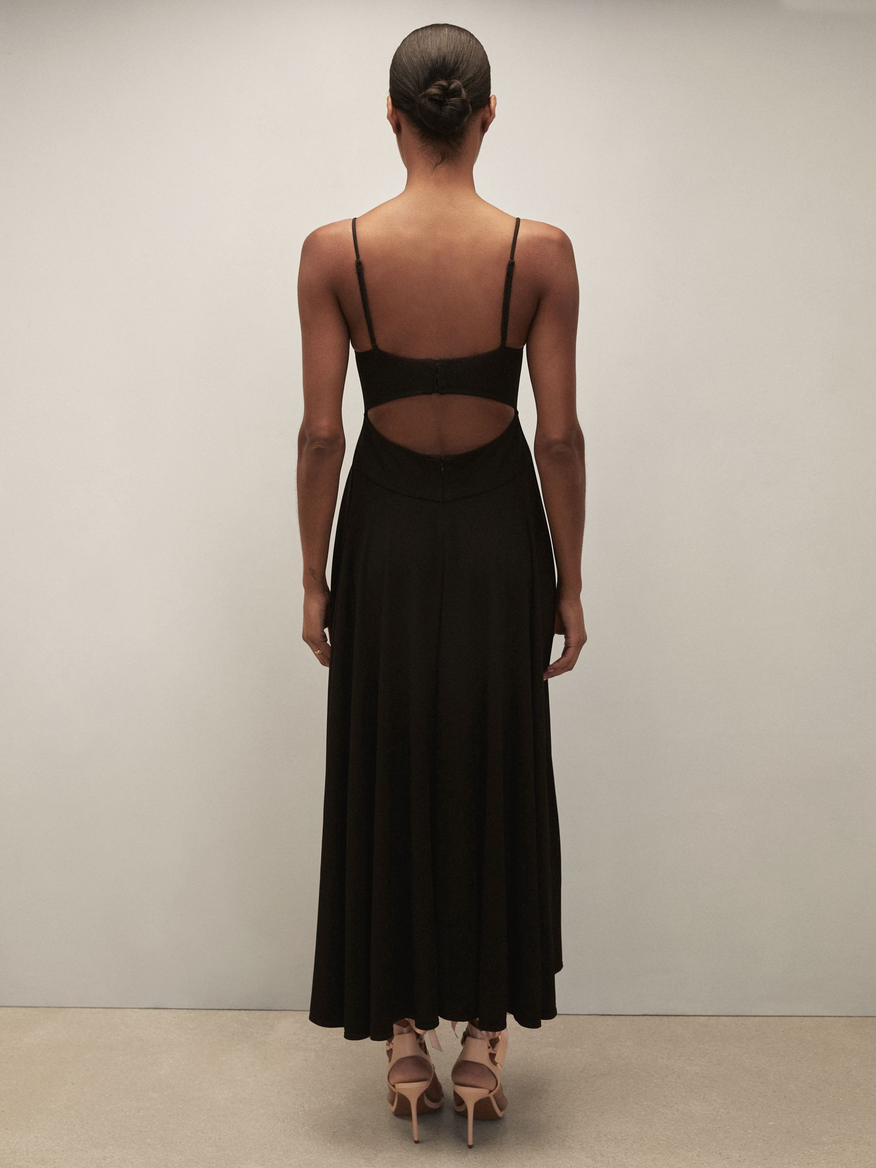 Reiss | Royal Ballet Bustier Midi Dress in Black - Image 5 of 6