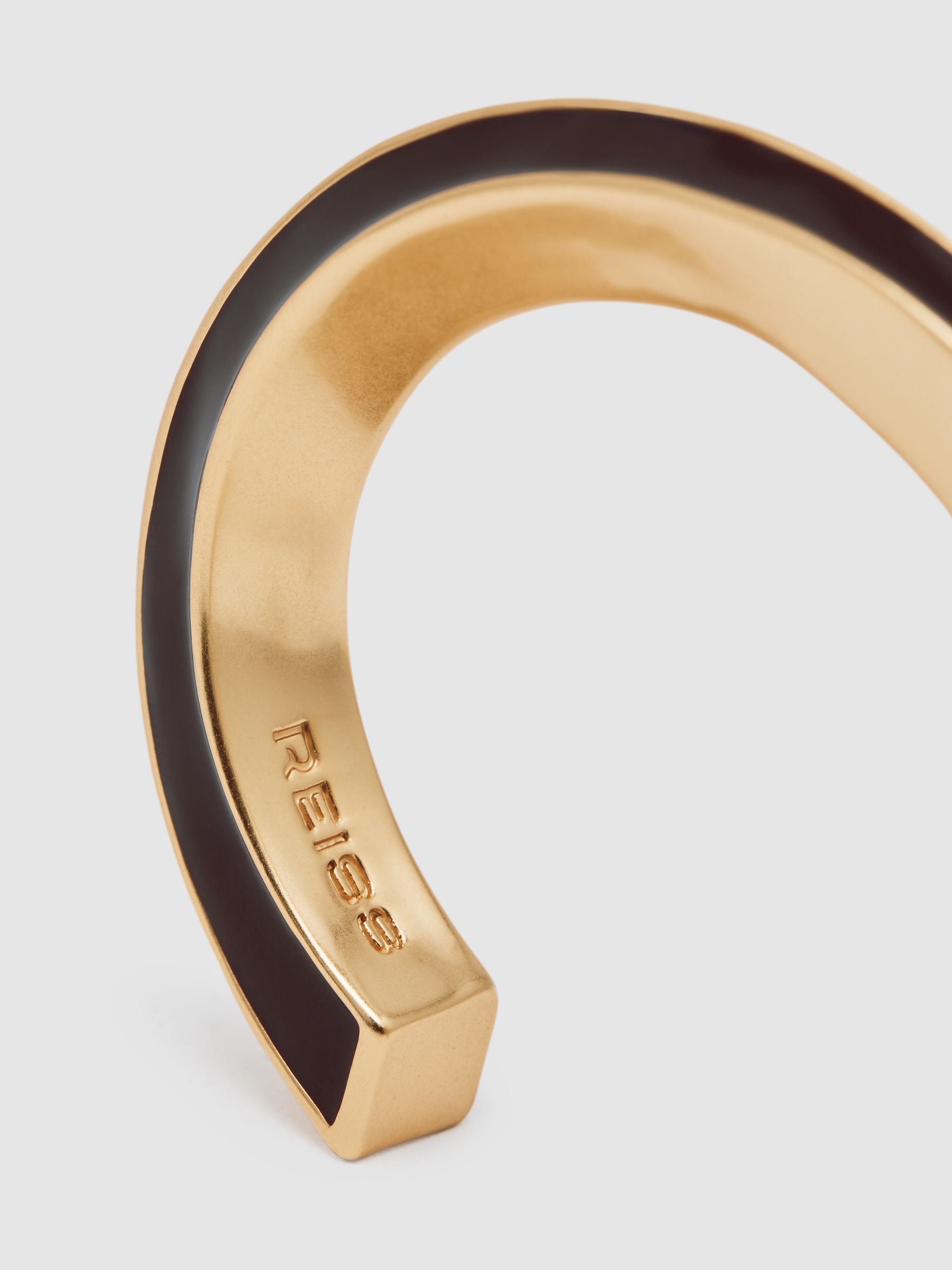 Twist Enamel Cuff in Gold Tone - image 2