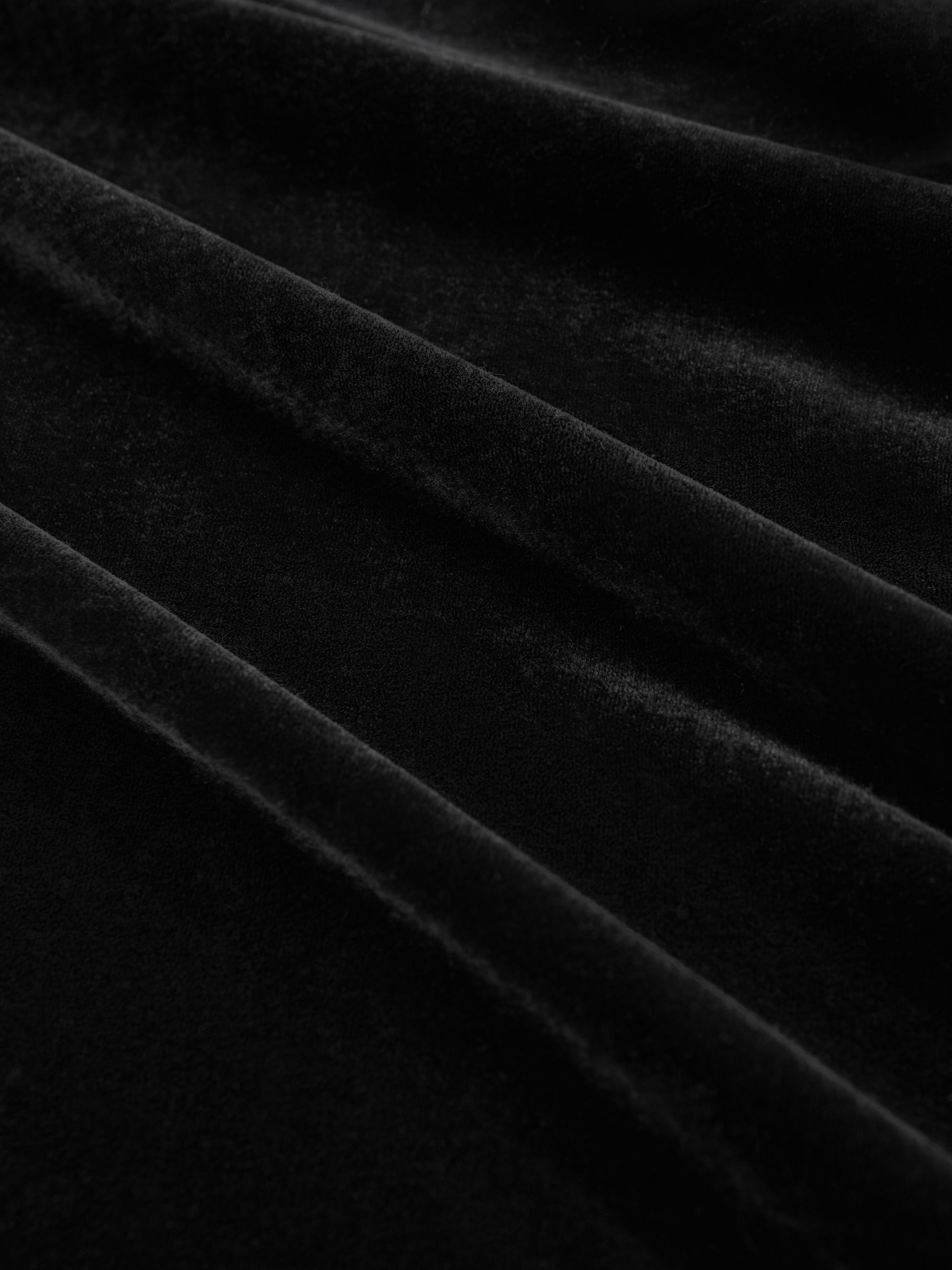 Velvet One-Shoulder Midi Dress in Black - Image 5 of 5