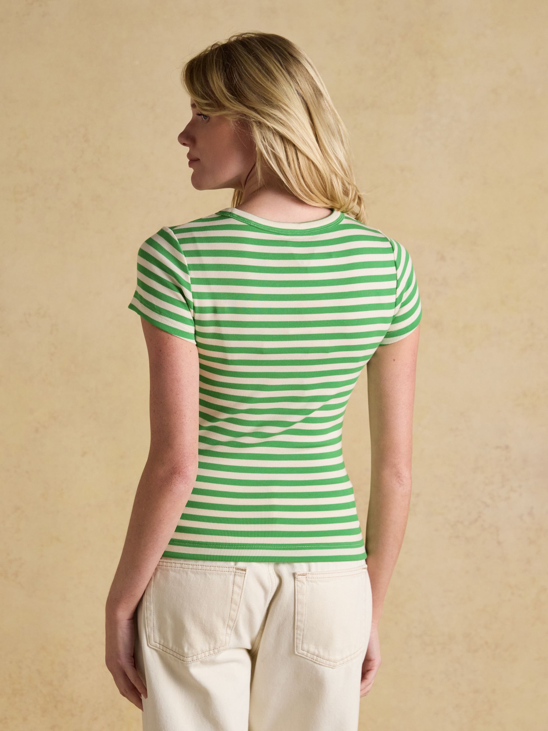 Sophie Pink Red & Green Ribbed Short Sleeve T-Shirts 2 Pack - Image 4 of 7