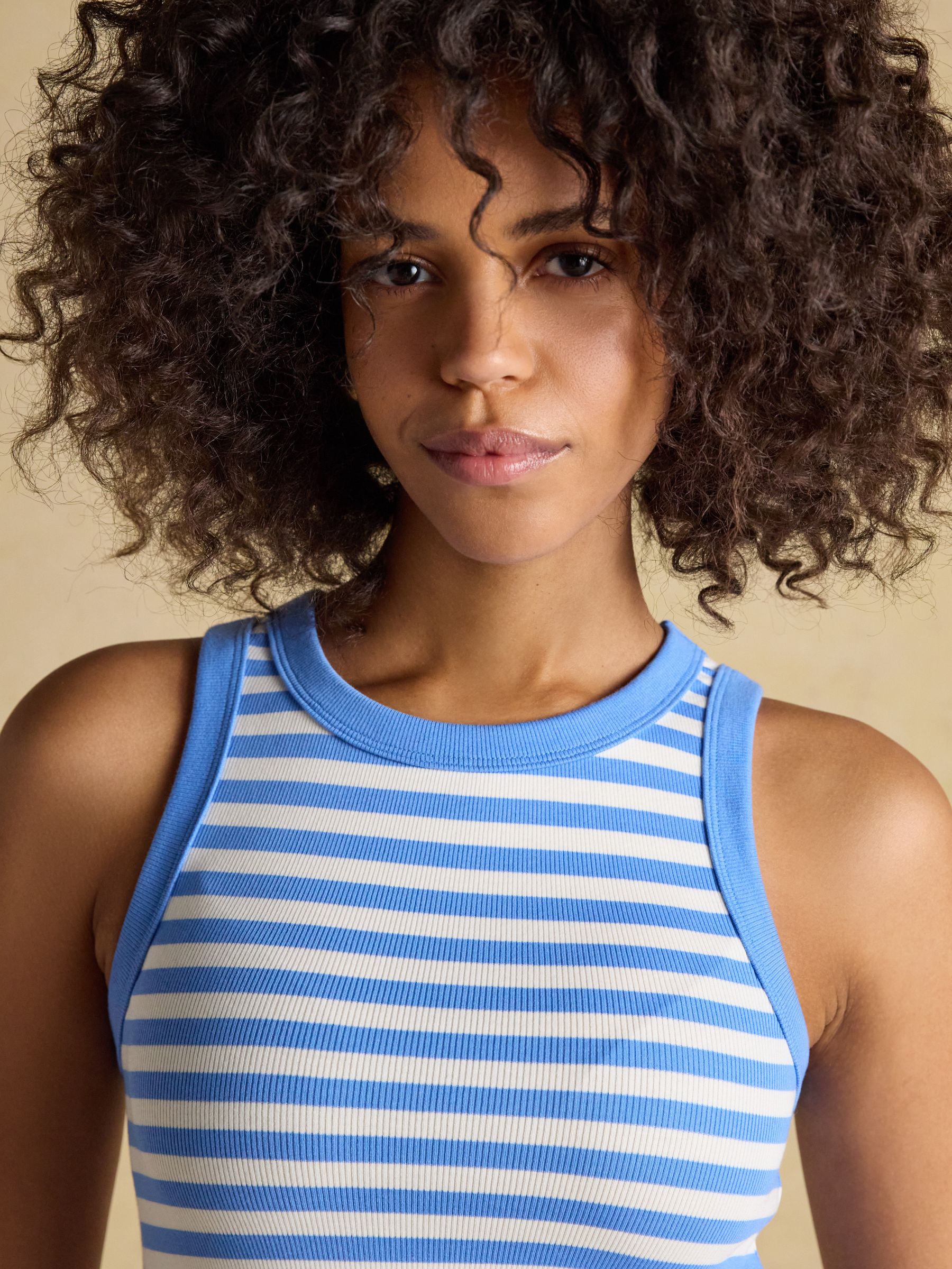 Sofia Blue & Navy Striped Ribbed Jersey Vests 2 Pack - Image 7 of 7