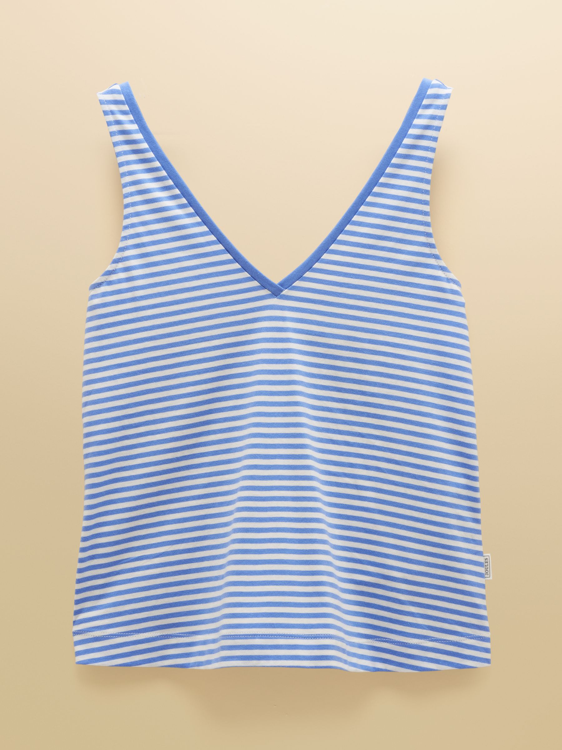 Delilah Blue Stripe V-Neck Jersey Vest - Image 6 of 6