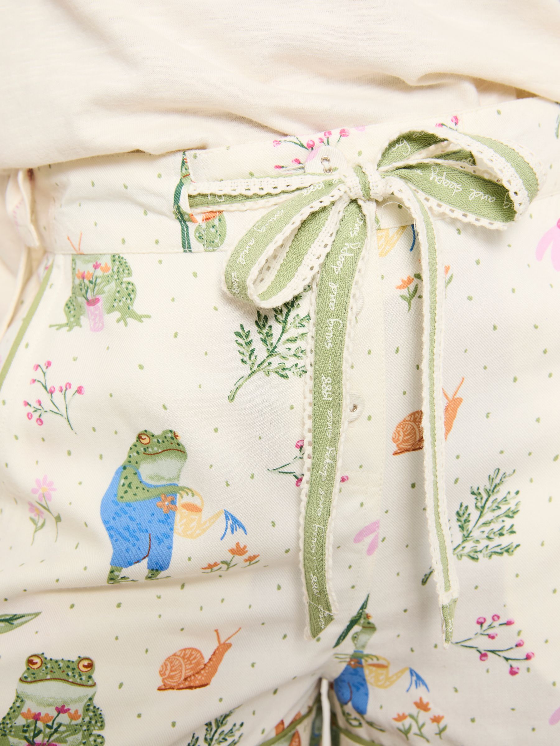 Ivory Frog Print Frog Pyjama Shorts - Image 4 of 6