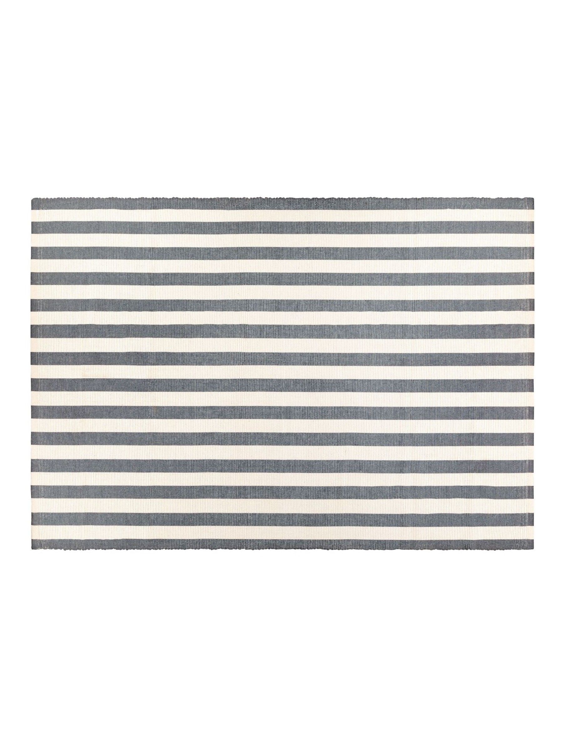 Yard Navy Blue Hayle Stripe Outdoor Rug - Image 5 of 6