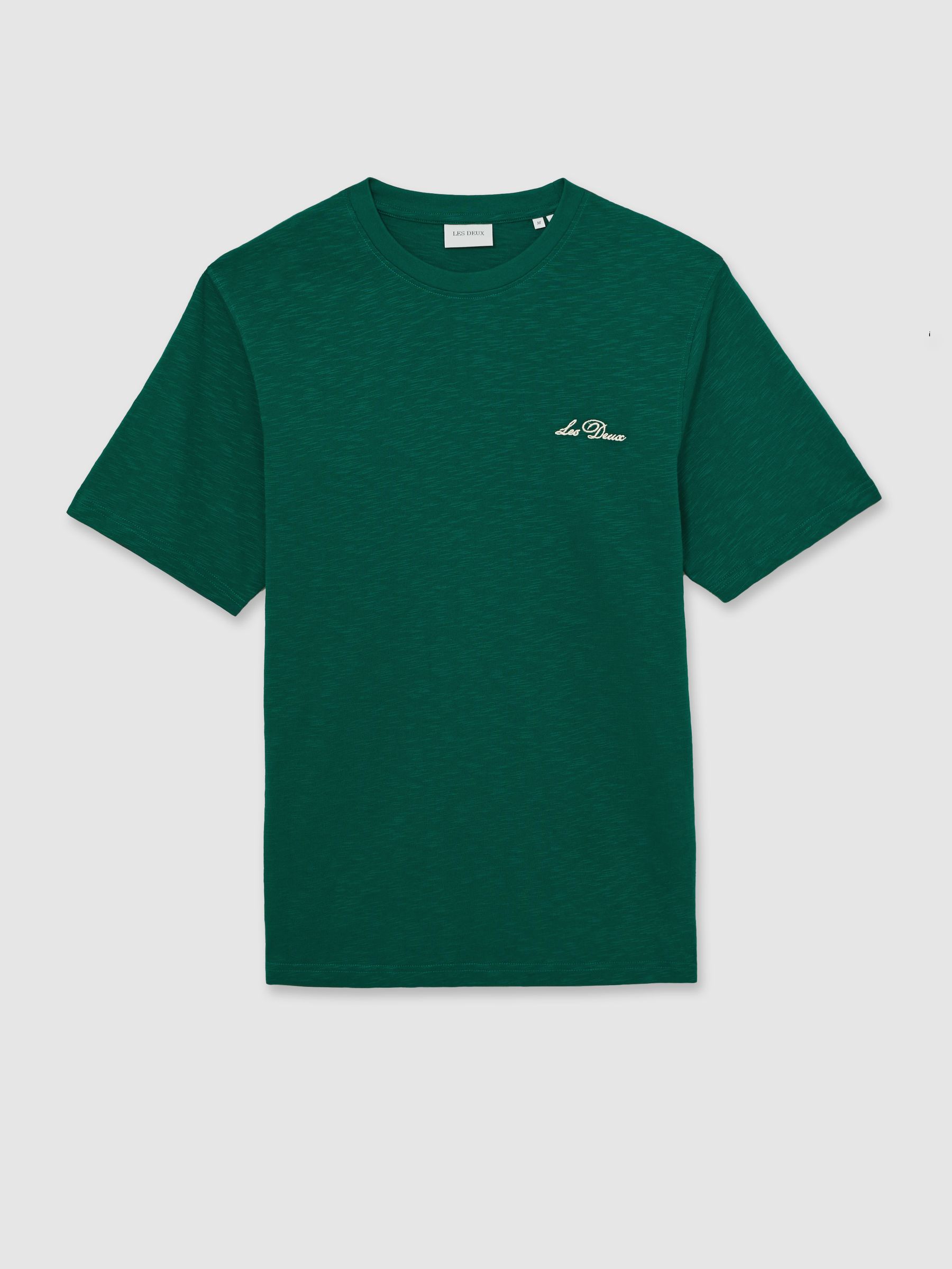 Les Deux Cotton Graphic-Print T-Shirt in Evergreen - Image 2 of 5