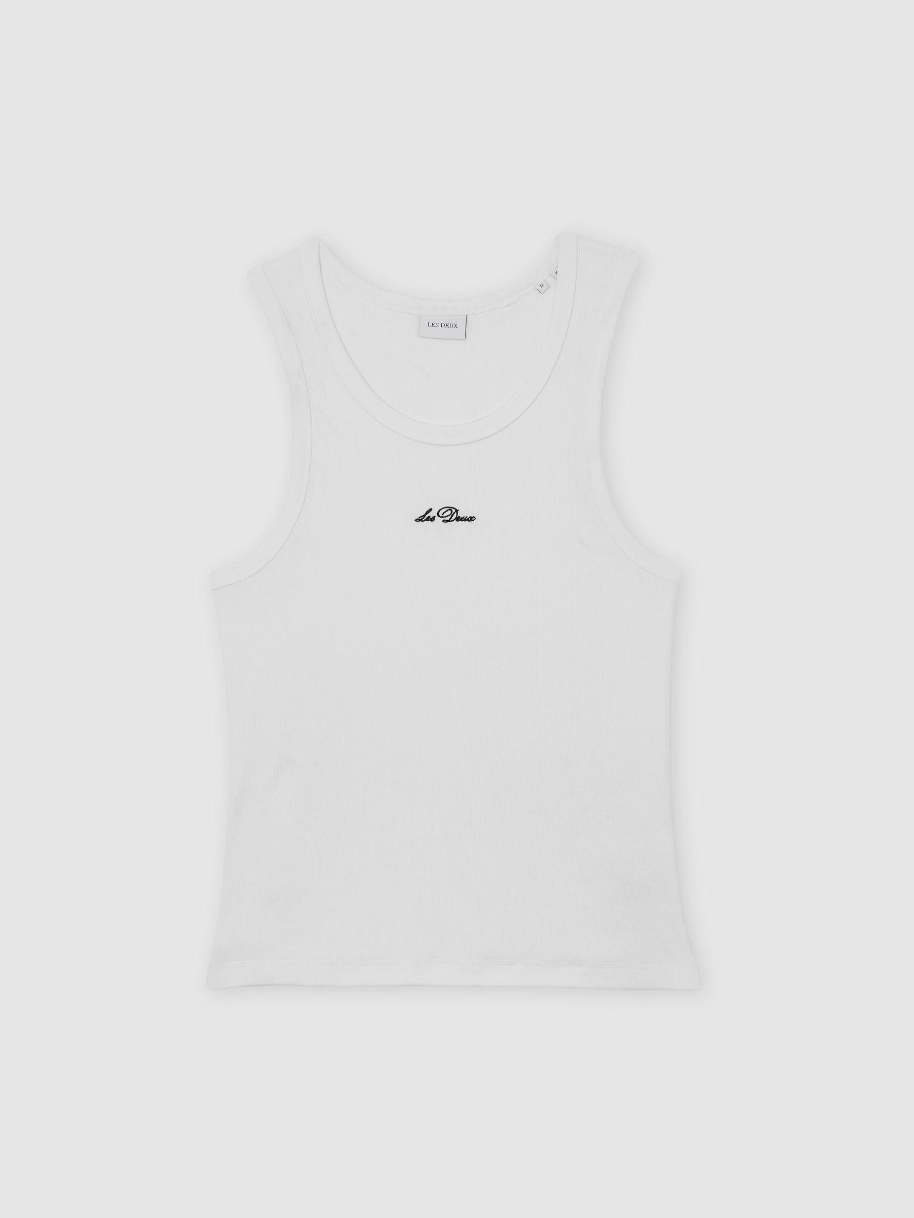 Les Deux Cotton Logo-Embroidered Vest in White - Image 2 of 5 Les Deux Cotton Logo-Embroidered Vest in White - Image 2 of 5