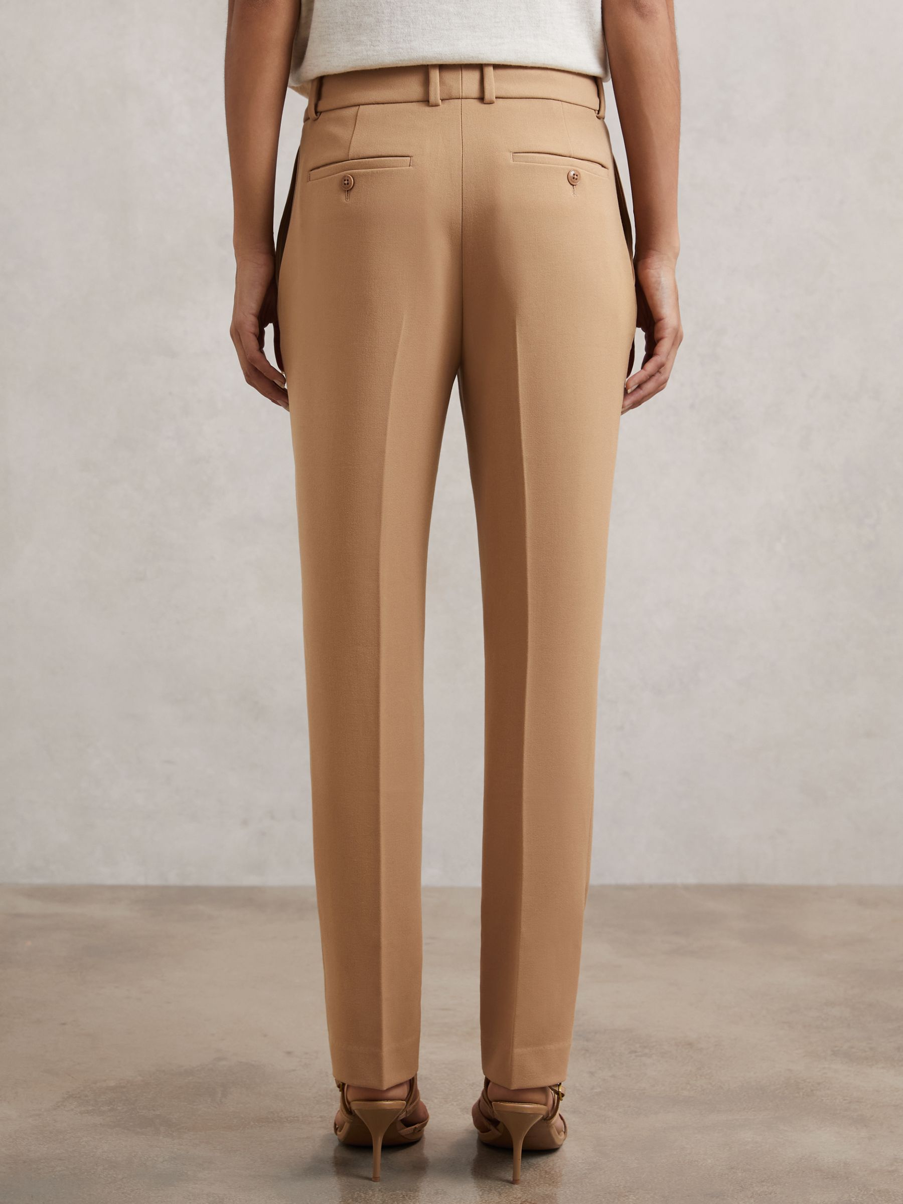 Slim Fit Suit Trousers in Camel - Image 5 of 6