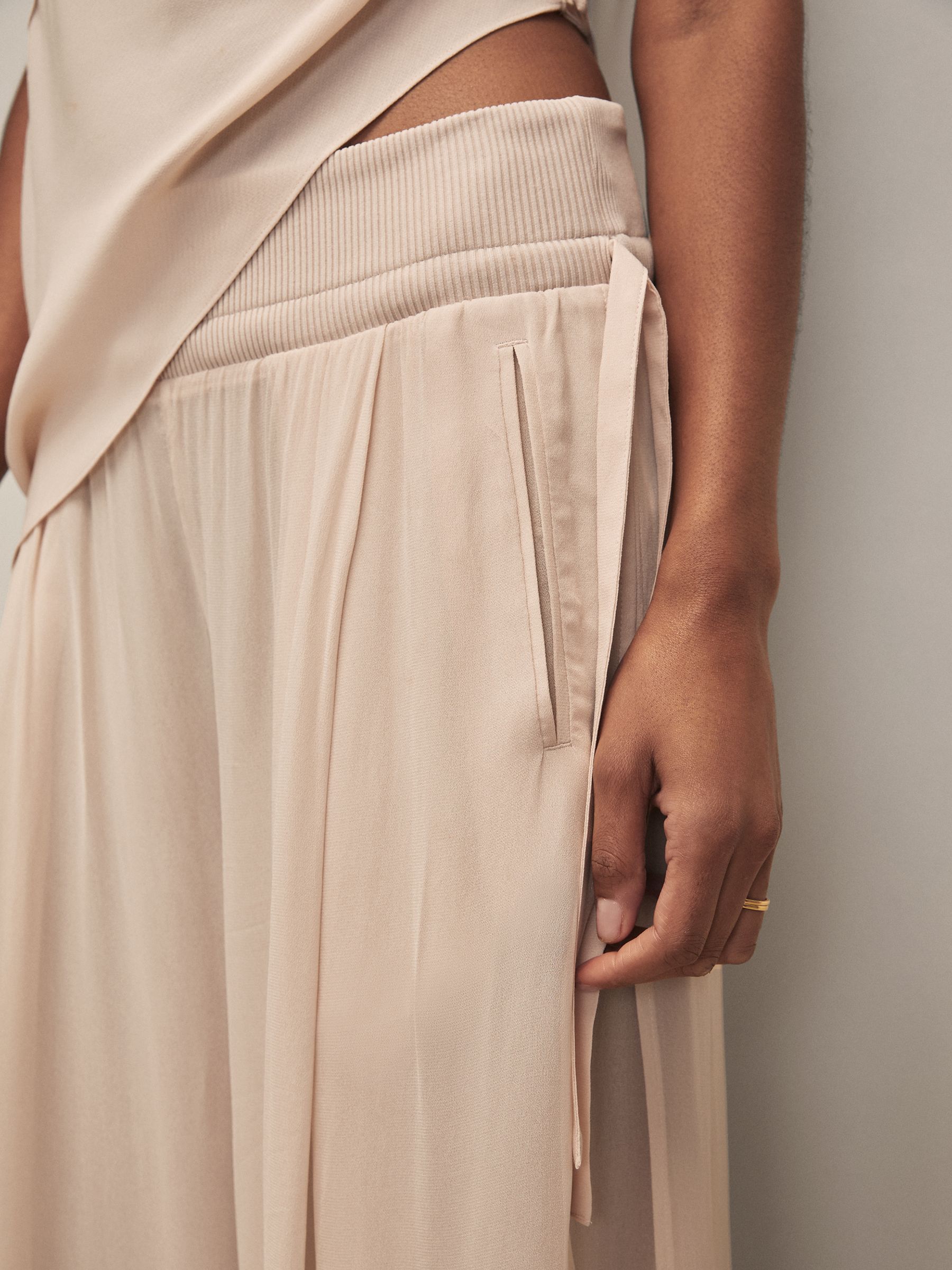 Reiss | Royal Ballet Chiffon Trousers in Neutral - image 4