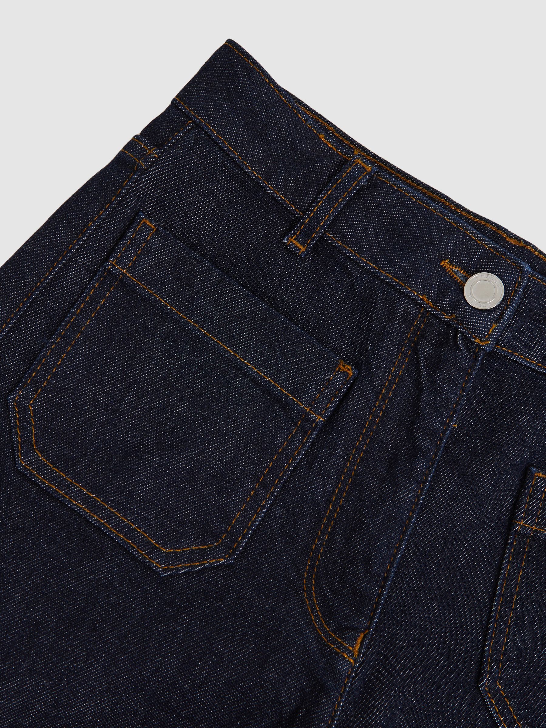 Straight-Leg Patch-Pocket Jeans in Dark Blue - image 2