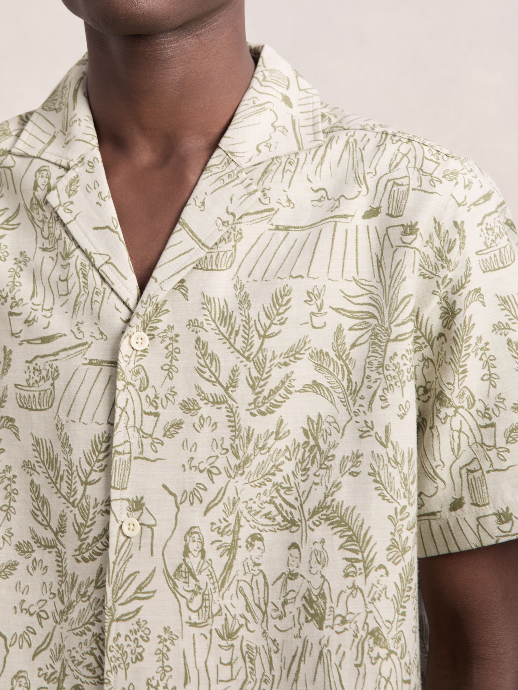 Les Deux Cotton-Blend Jacquard Shirt in Light Ivory - image 5