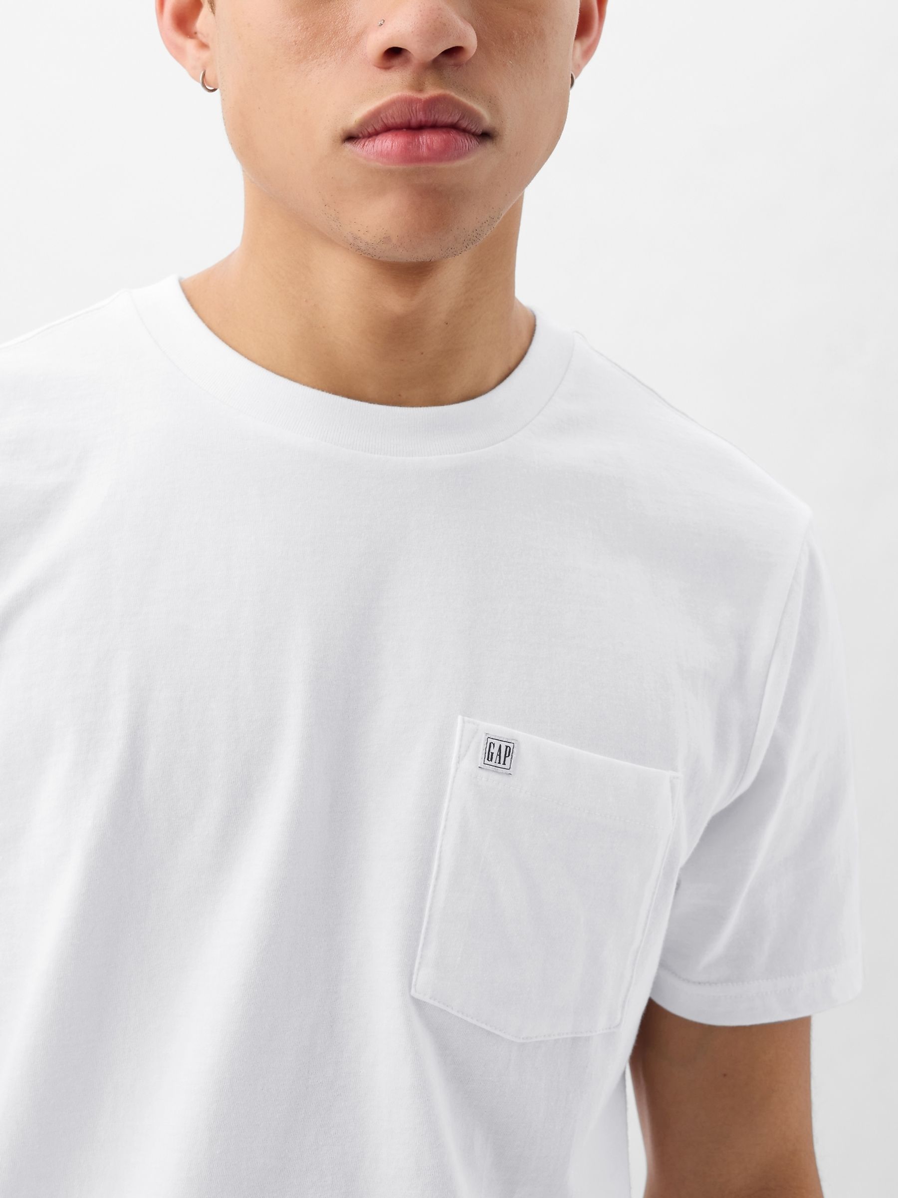 White Pocket Short Sleeve T-Shirt - Image 4 of 5